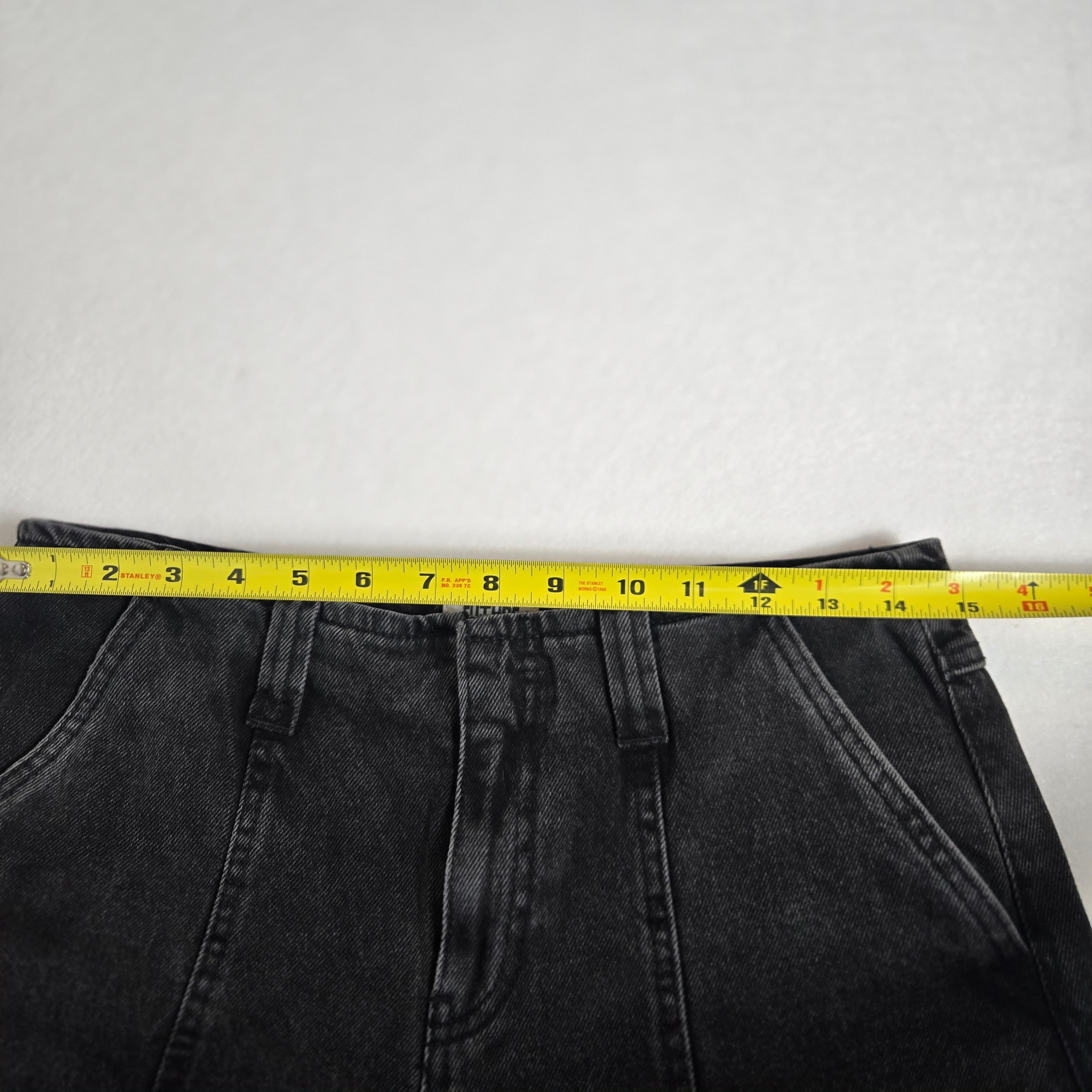 Future Collective Black Denim Barrel Jeans size 6 - Thumbnail 7