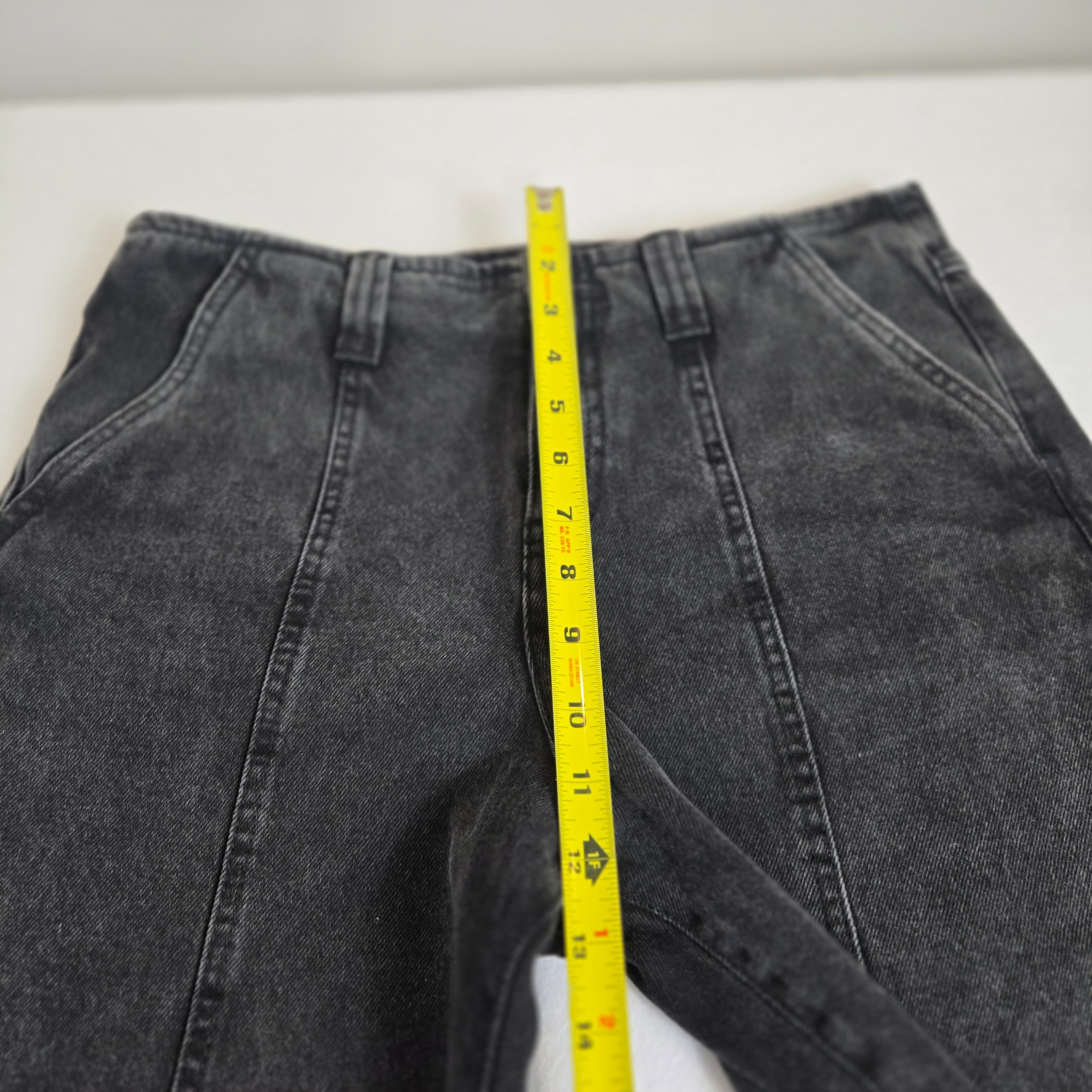 Future Collective Black Denim Barrel Jeans size 6 - Thumbnail 8