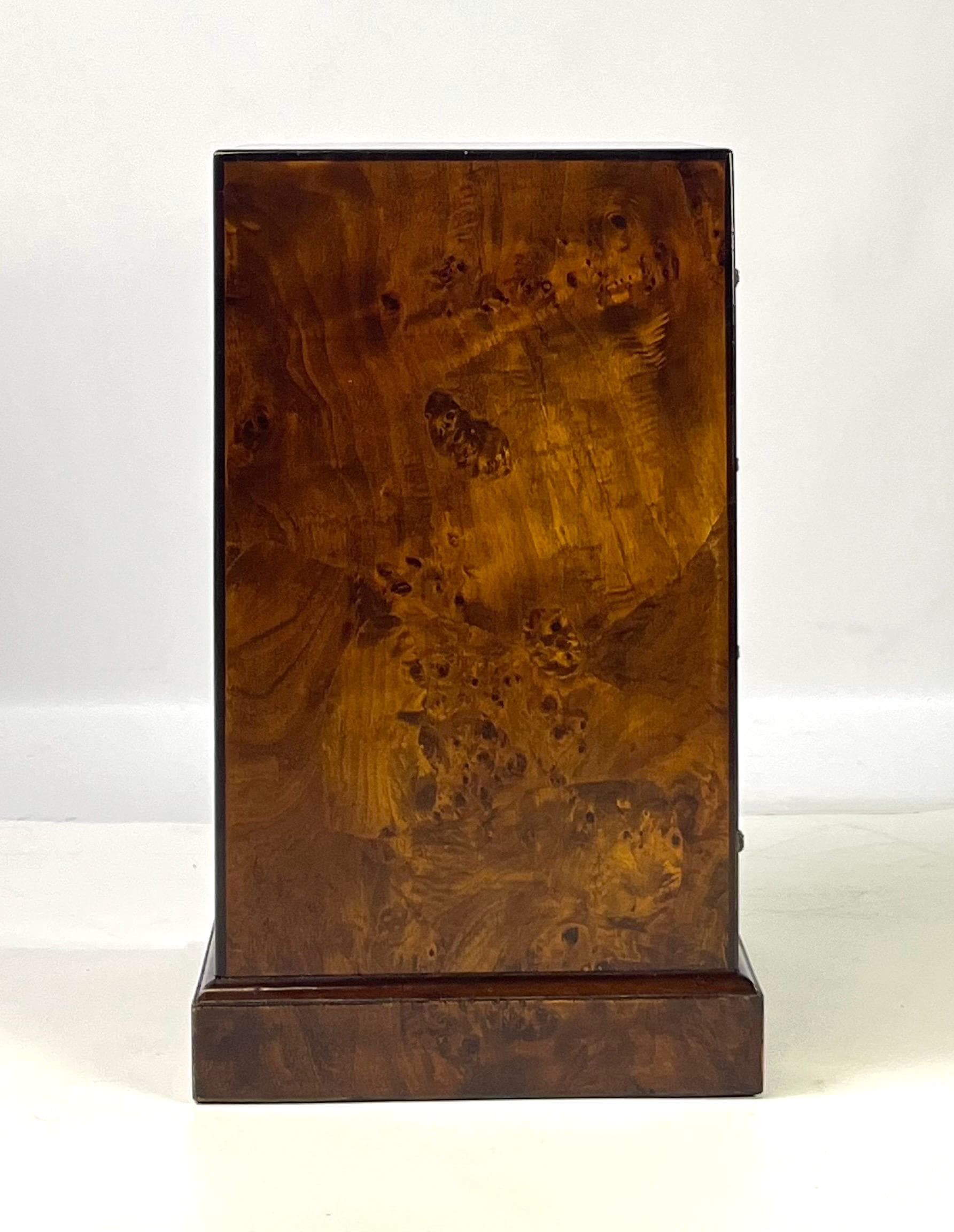 Vintage Italian Burl Wood 4-Drawer Nightstand or Side Chest - Thumbnail 8
