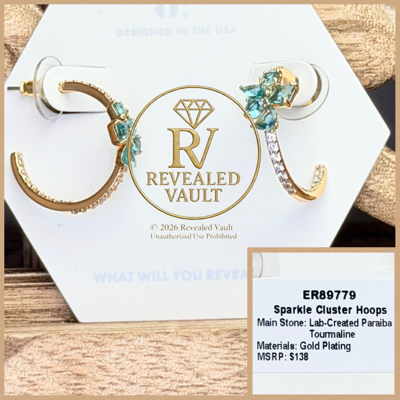 Bomb Party Sparkle Cluster Hoops OG