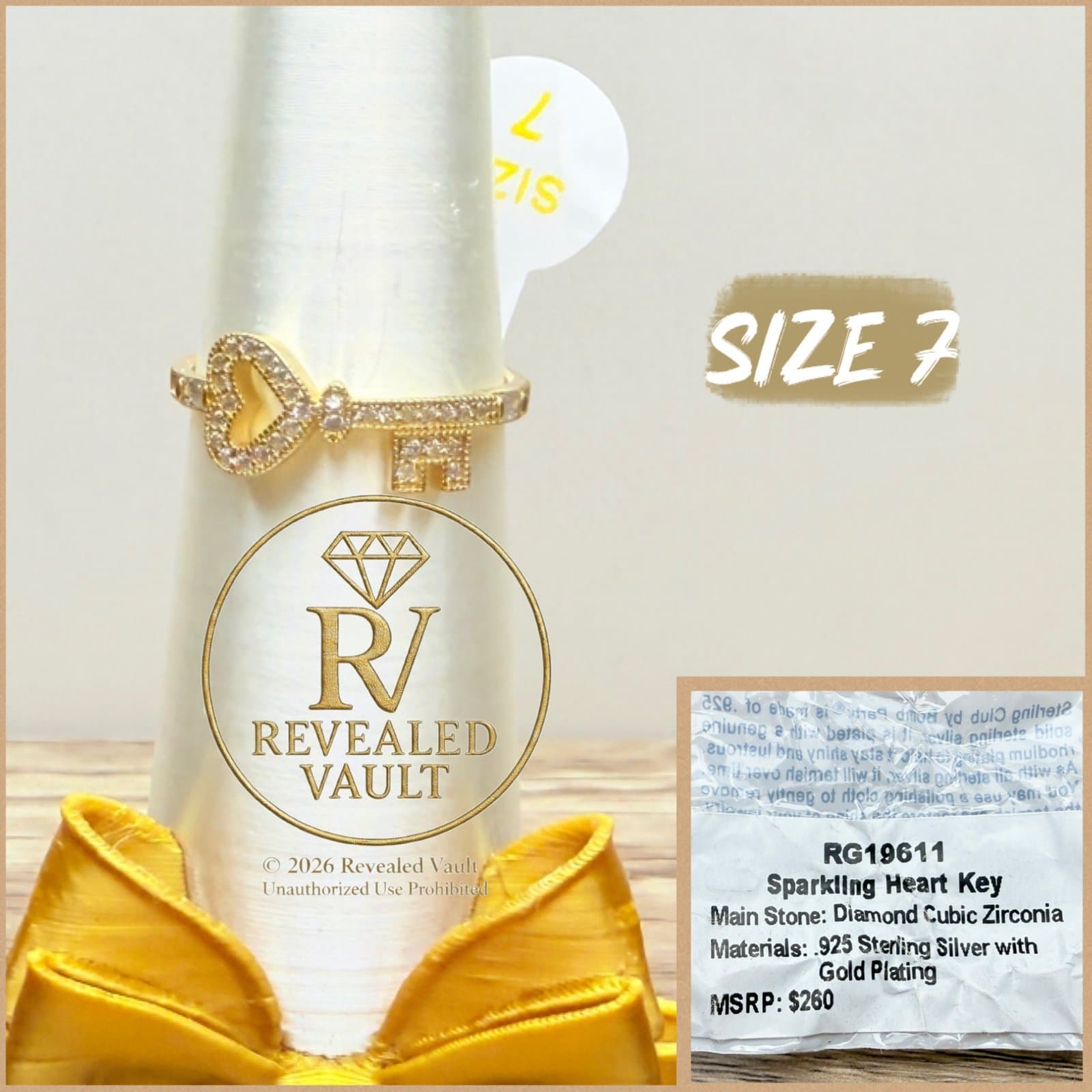 Bomb Party The Sterling Club Vermeil Sparkling Heart Key