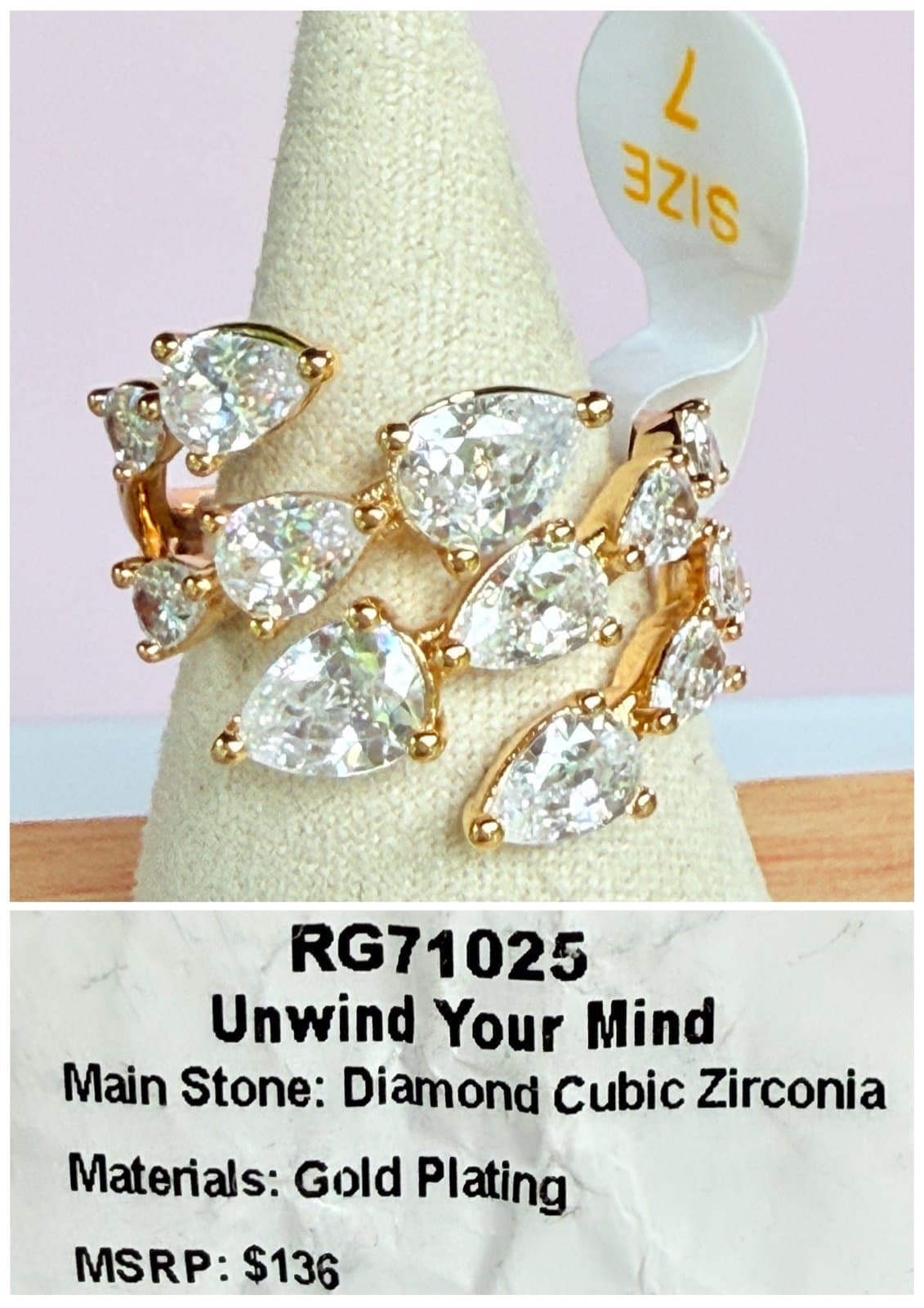 Bomb Party April Birthday Ring Unwind Your Mind Size 7
