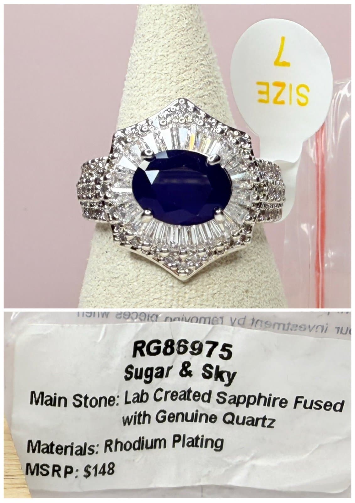 Bomb Party Sugar & Sky Size 7 September Rhodium