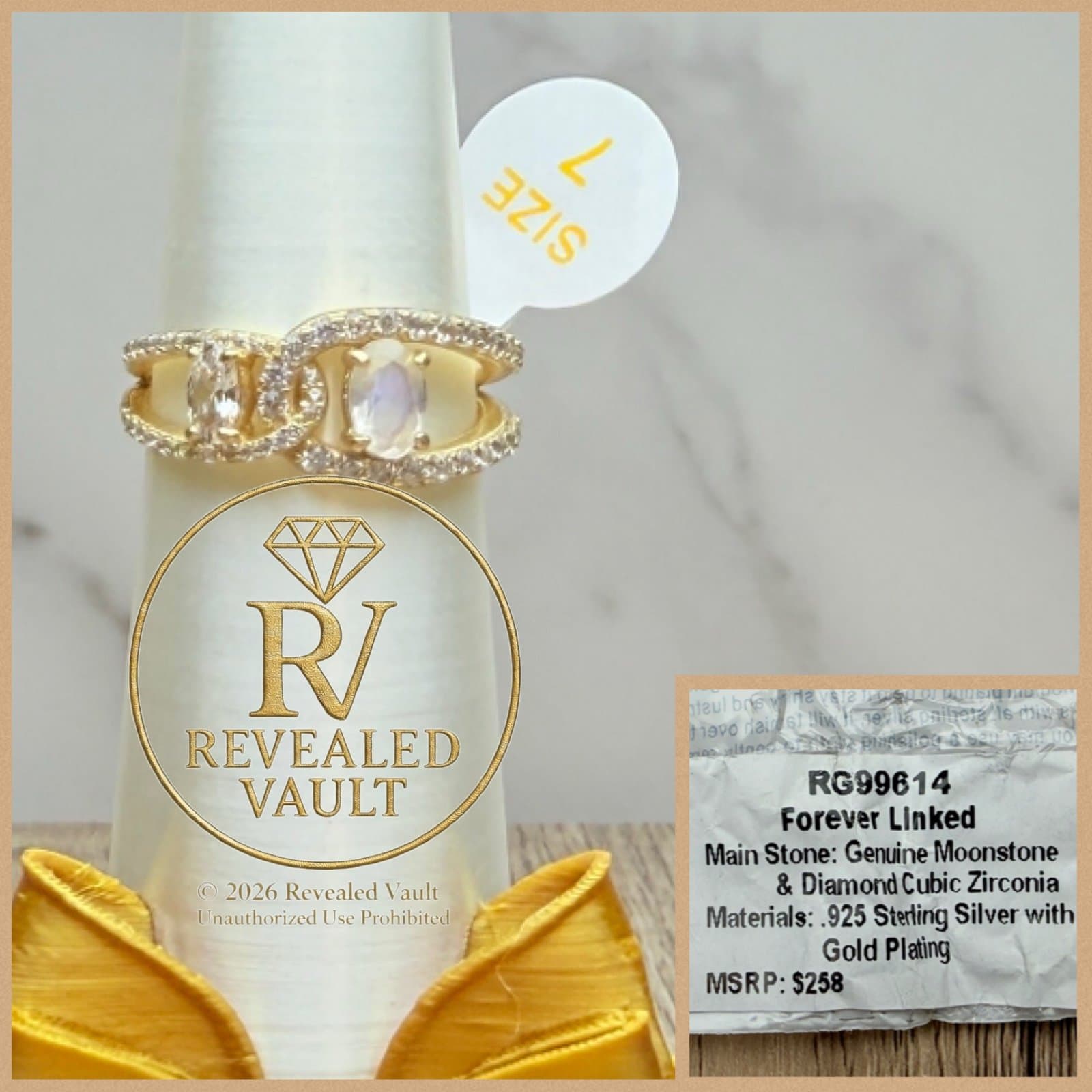 Bomb Party Sterling Vermeil Forever Linked