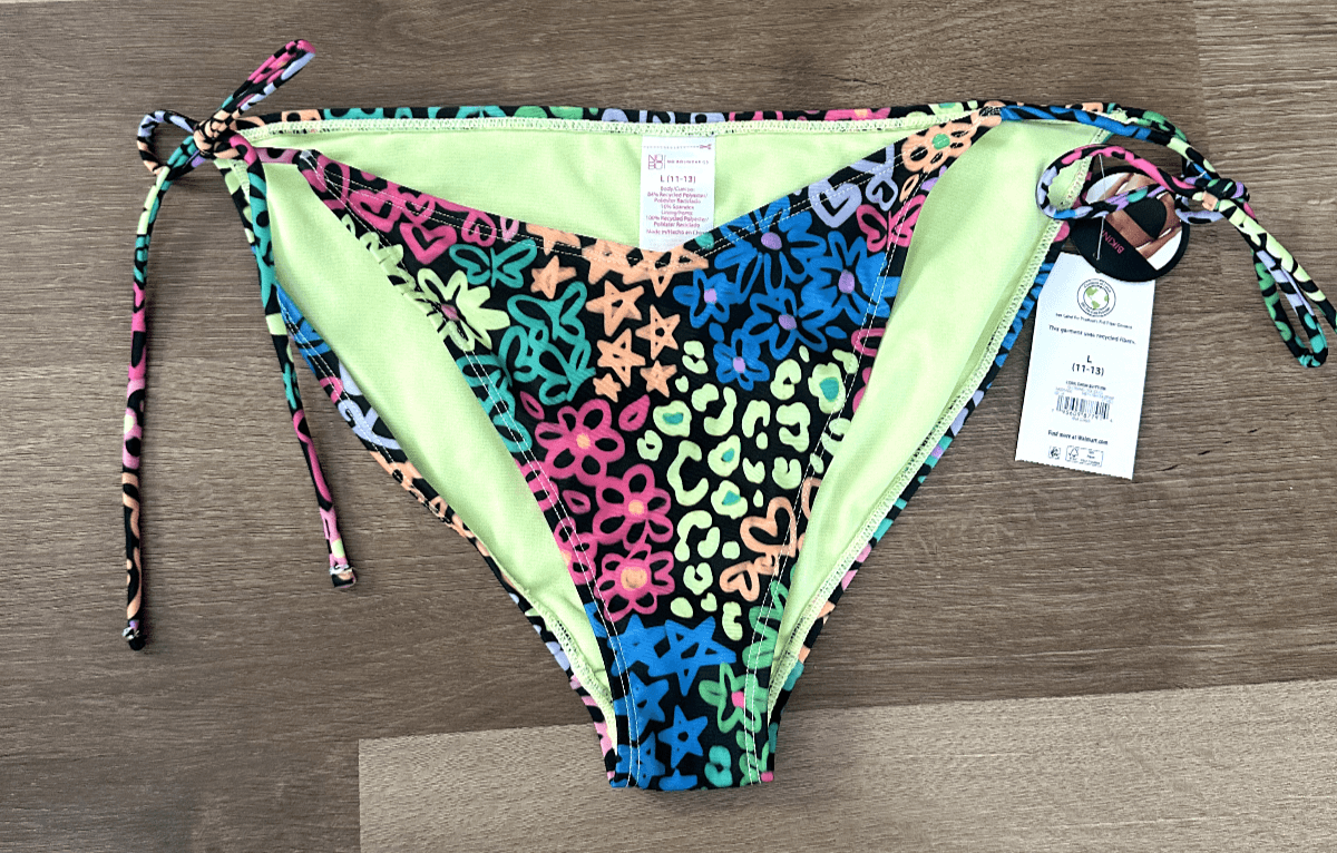 No Boundaries Juniors’ Print String Bikini Bottoms  Size (11-13) - Thumbnail 3