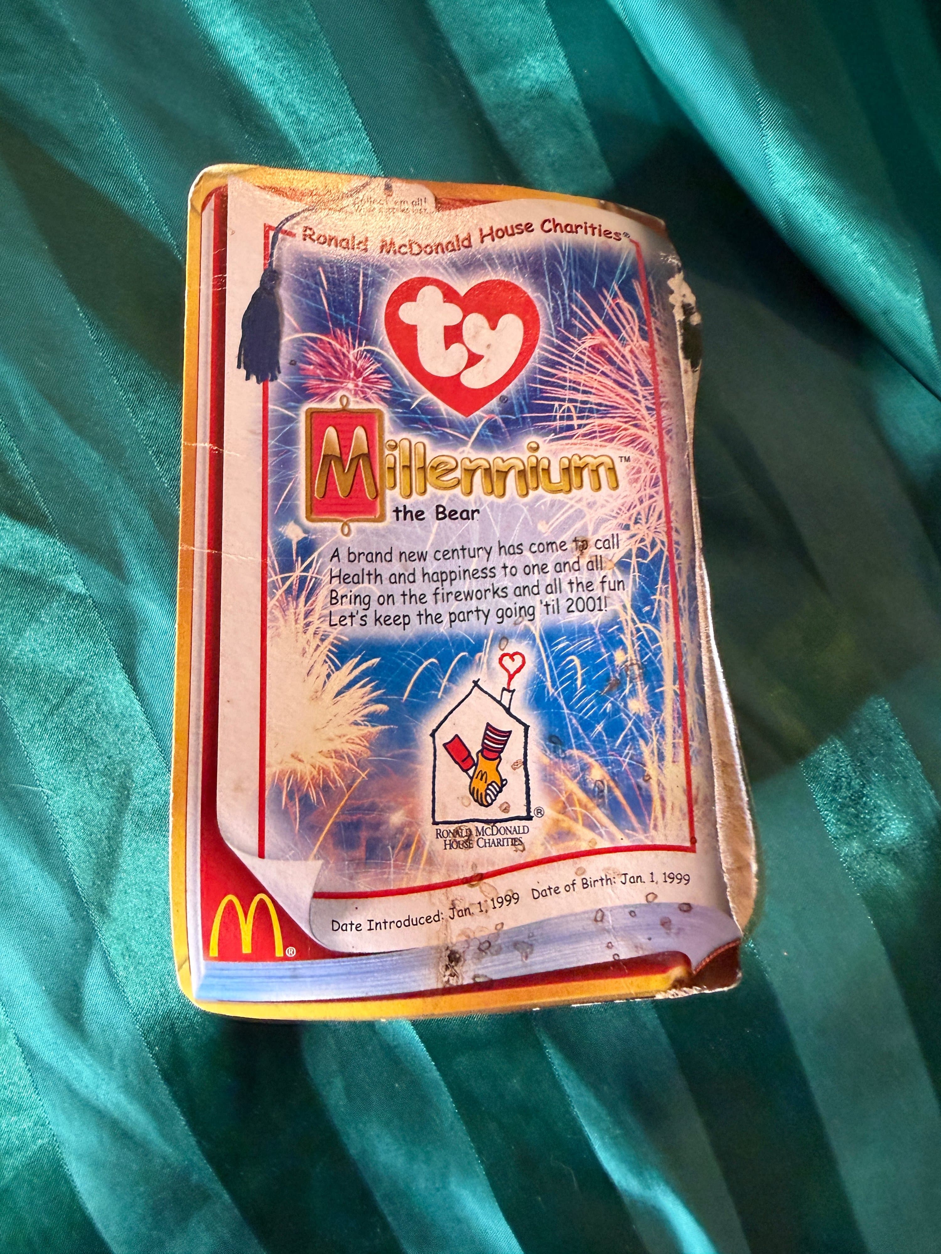 Ty Teenie Beanie Millennium Bear 2000 McDonald's Exclusive - Thumbnail 5