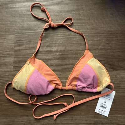 No Boundaries Juniors Lurex Triangle Bikini Top  Size (11-13) - Thumbnail 4