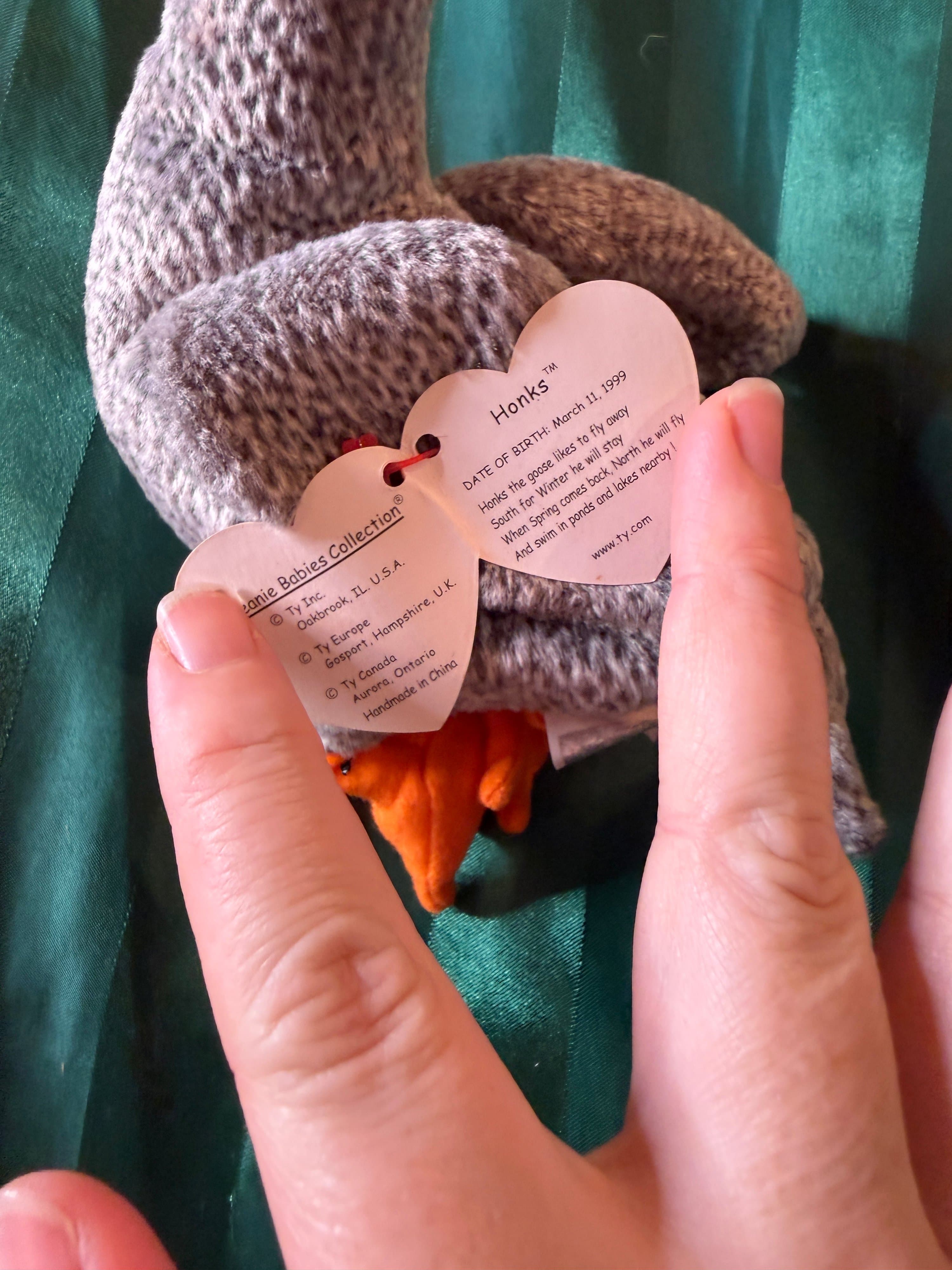 Ty Beanie Baby Honks Goose Plush 1999 - Thumbnail 3