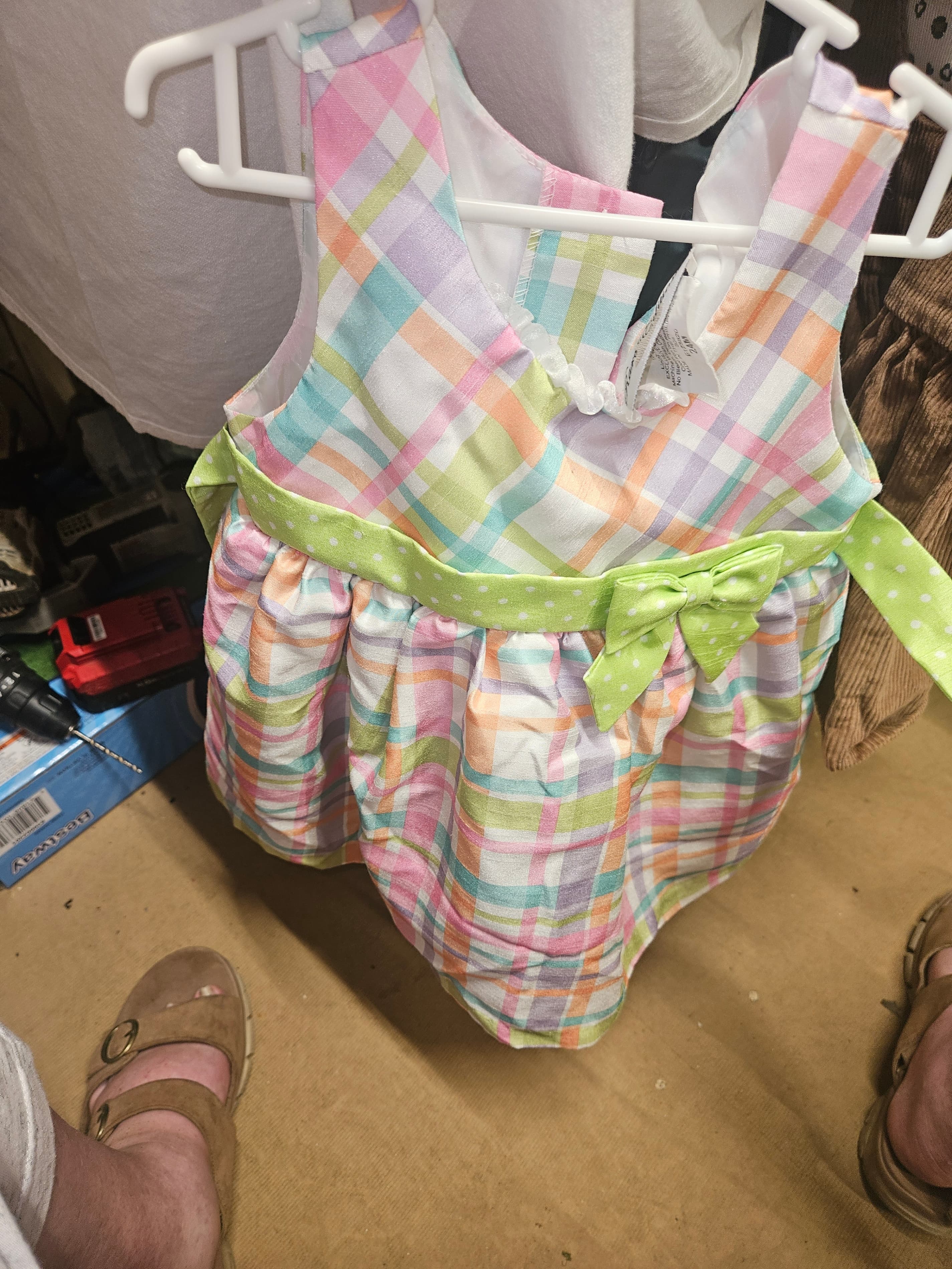 Rare Editions Multicolor Checkered A-line Dress, 24 Mos - Thumbnail 2