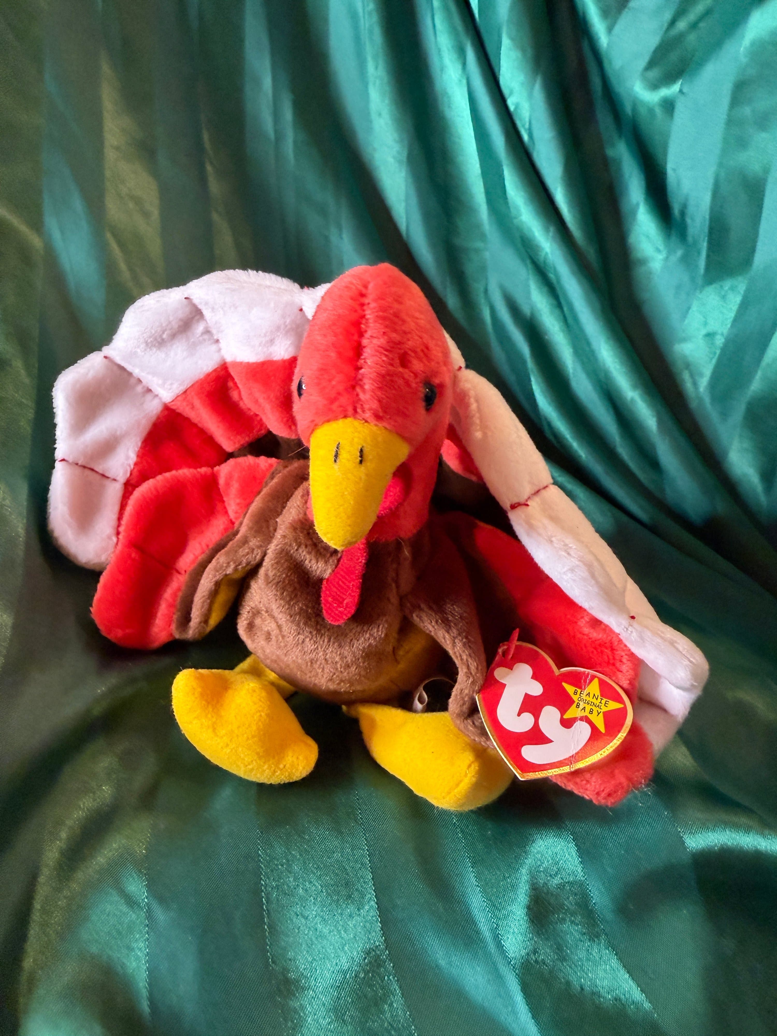 Ty Beanie Babies Gobbles Turkey Plush 1996 Vintage - Thumbnail 4
