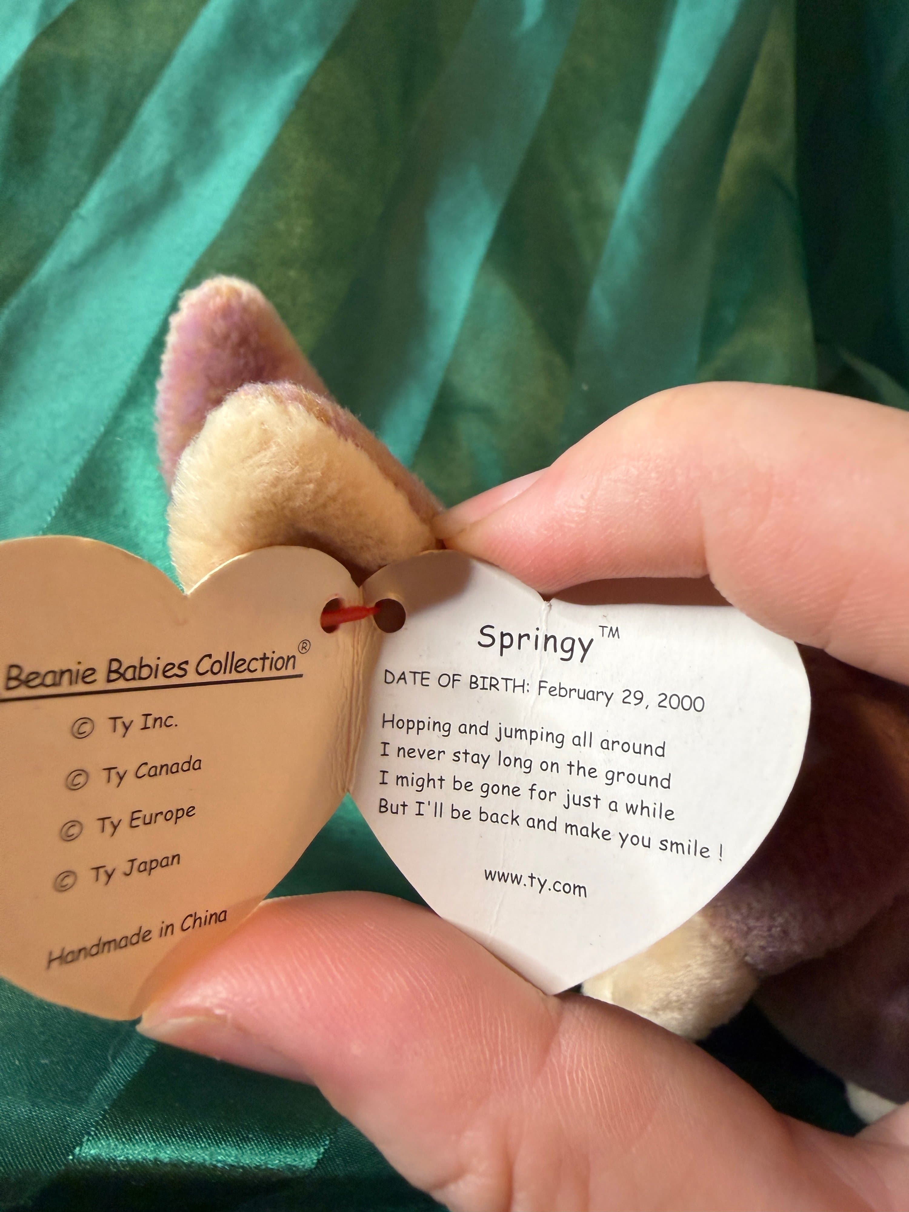 Ty Beanie Babies Springy Bunny Plush Toy - Thumbnail 2