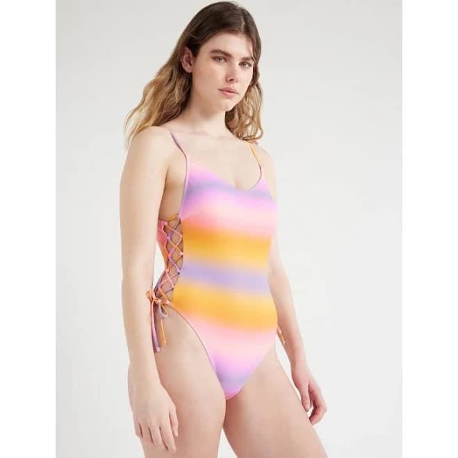 No Boundaries Juniors’ Lace up Ombre One Piece Swimsuit  Size S 3-5 - Thumbnail 2