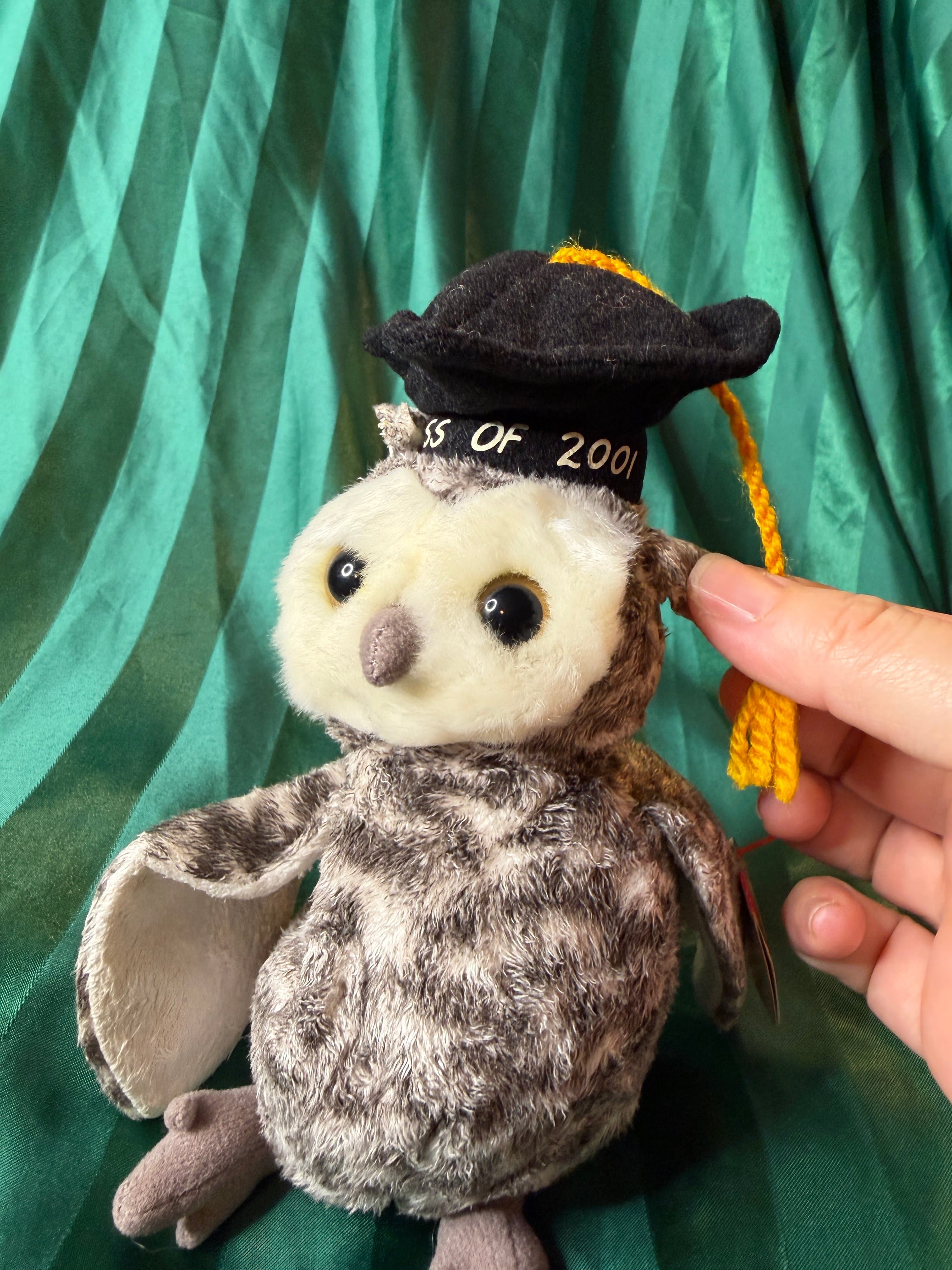 Ty Beanie Babies Smart Owl Plush Class of 2001