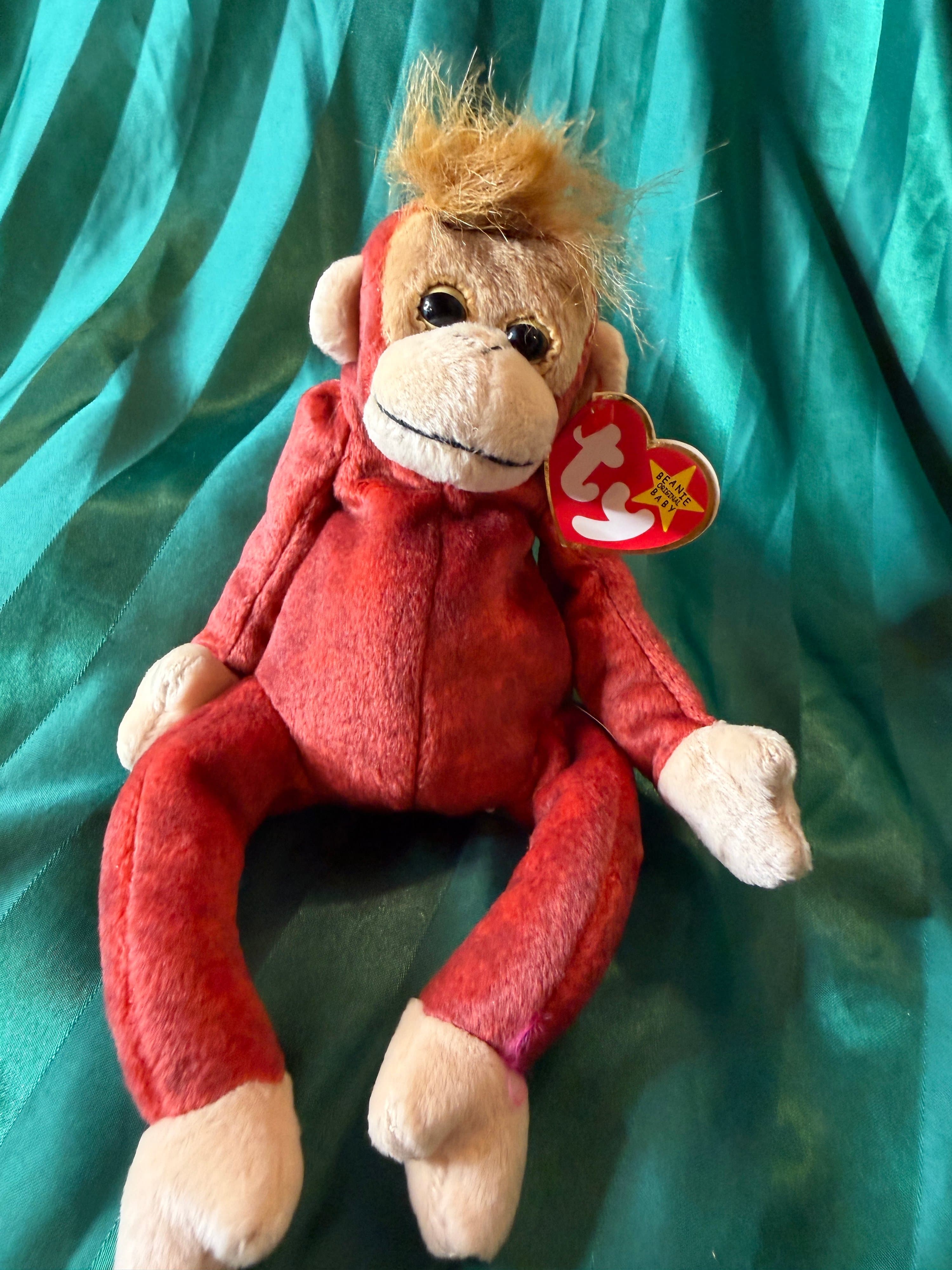 RARE- Misprint - Ty Beanie Babies Schweetheart Monkey Plush 1999