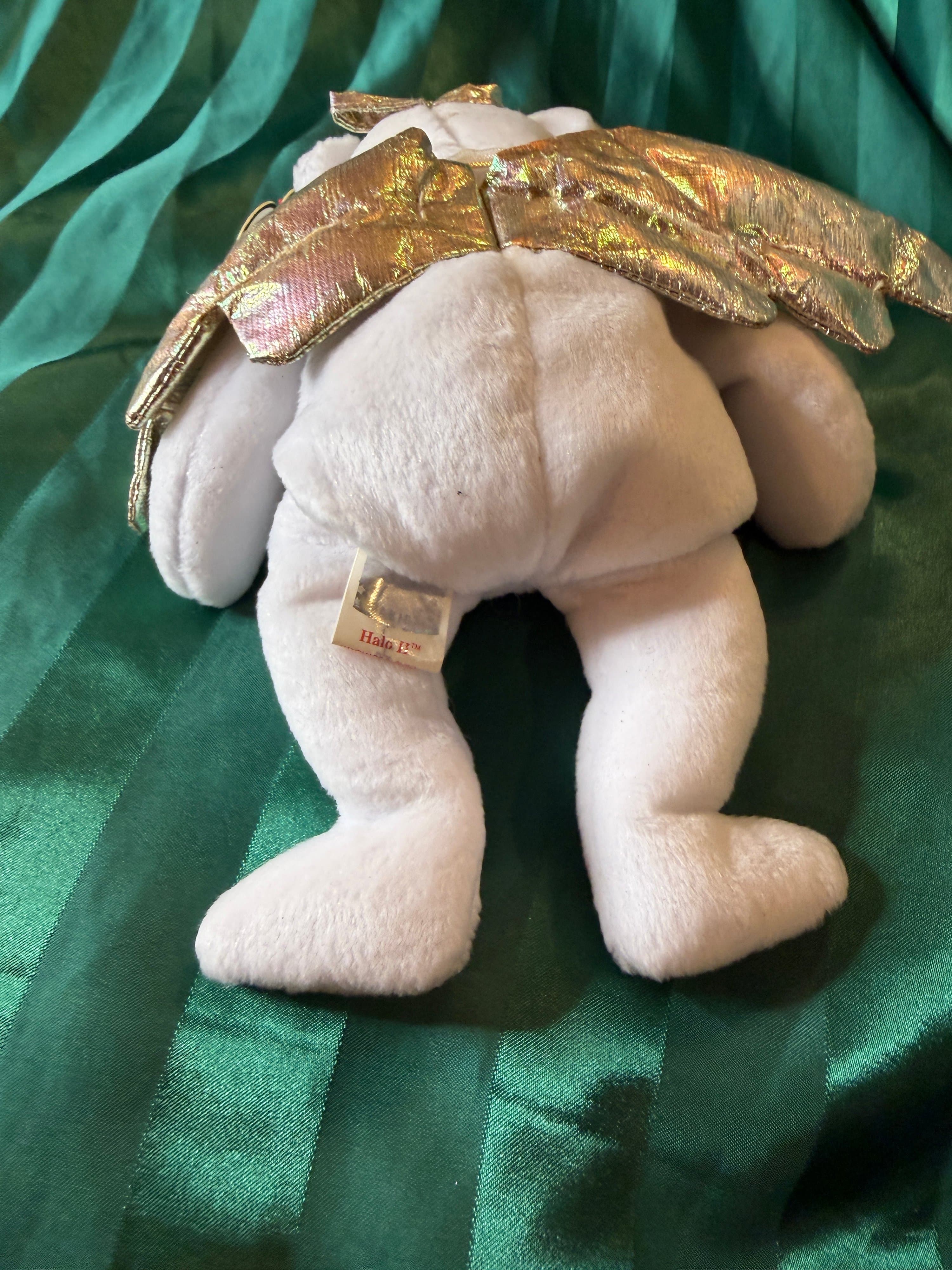 Ty Beanie Babies Halo II Angel Bear Plush 2000