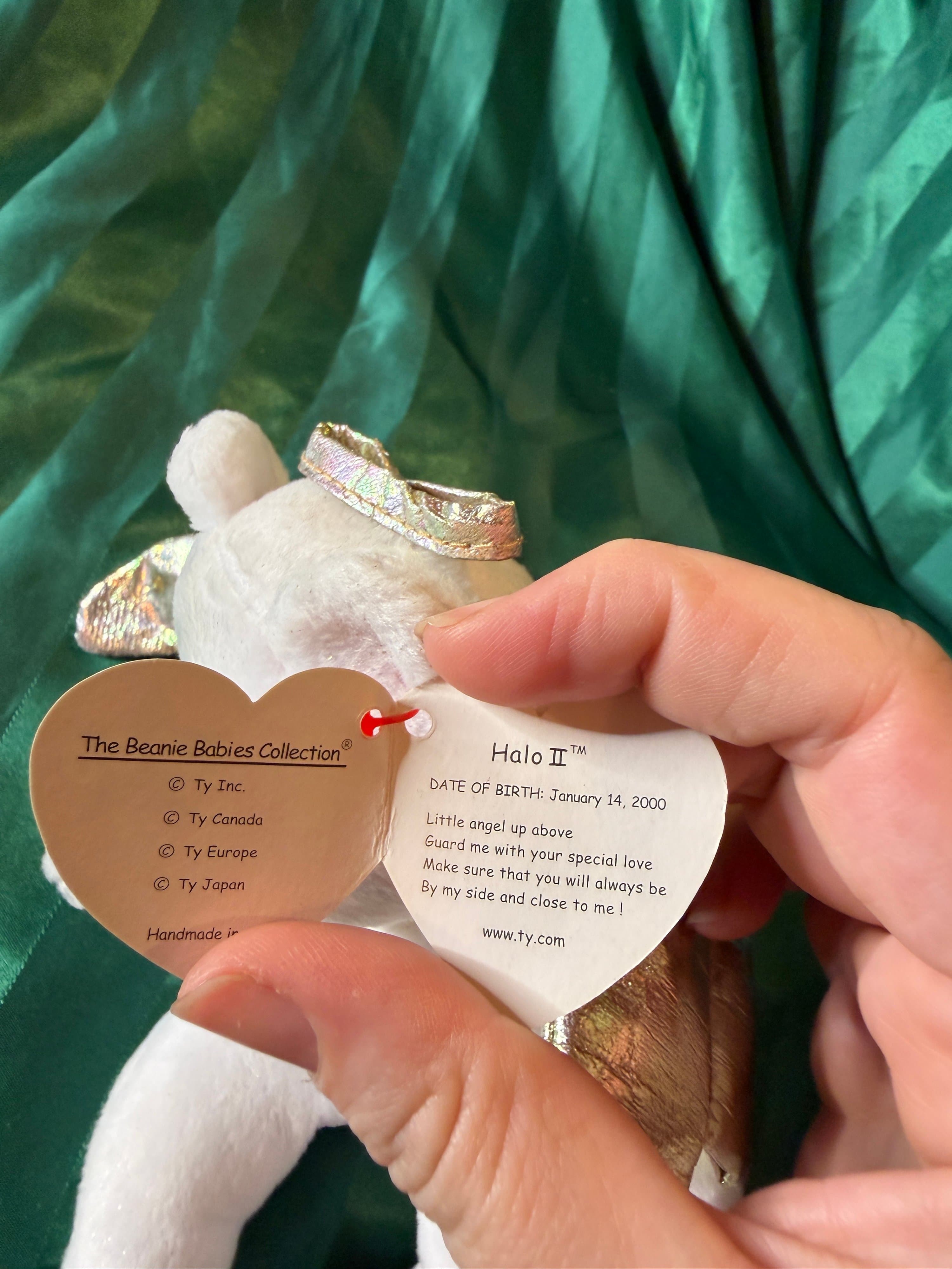 Ty Beanie Babies Halo II Angel Bear Plush 2000 - Thumbnail 2