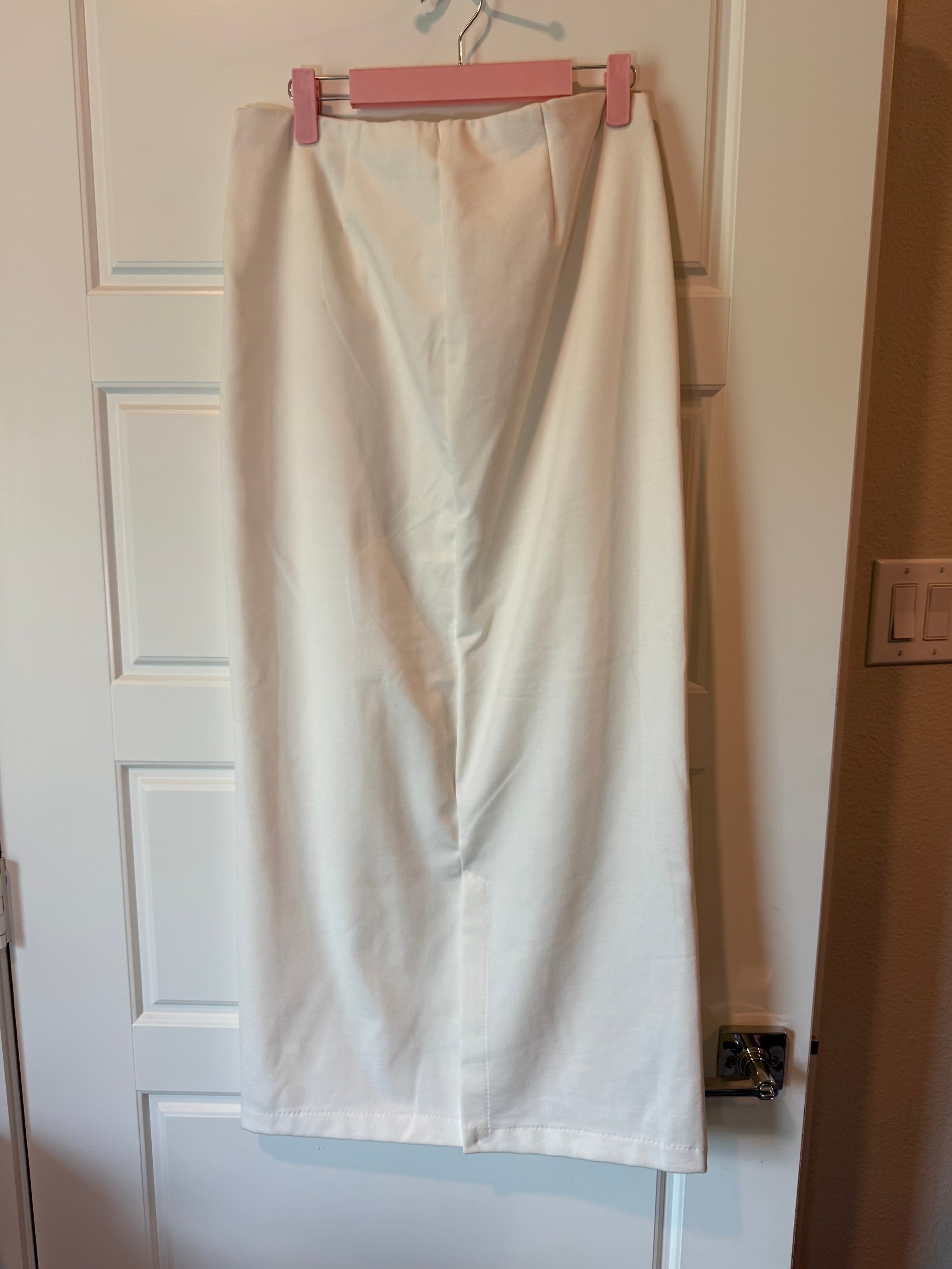 Cato Women's White Maxi Skirt Size S - Thumbnail 3