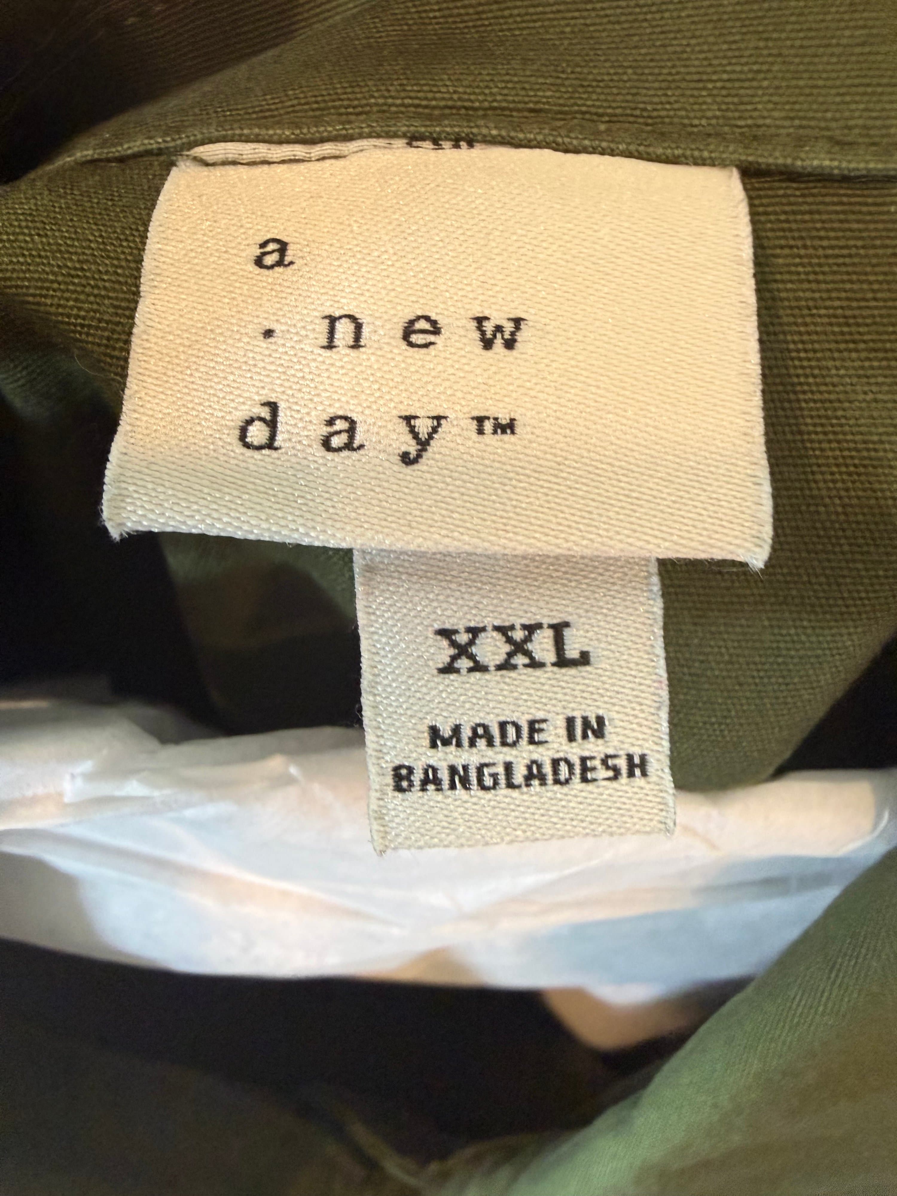 A New Day XXL Olive Green Utility Jacket - Thumbnail 3