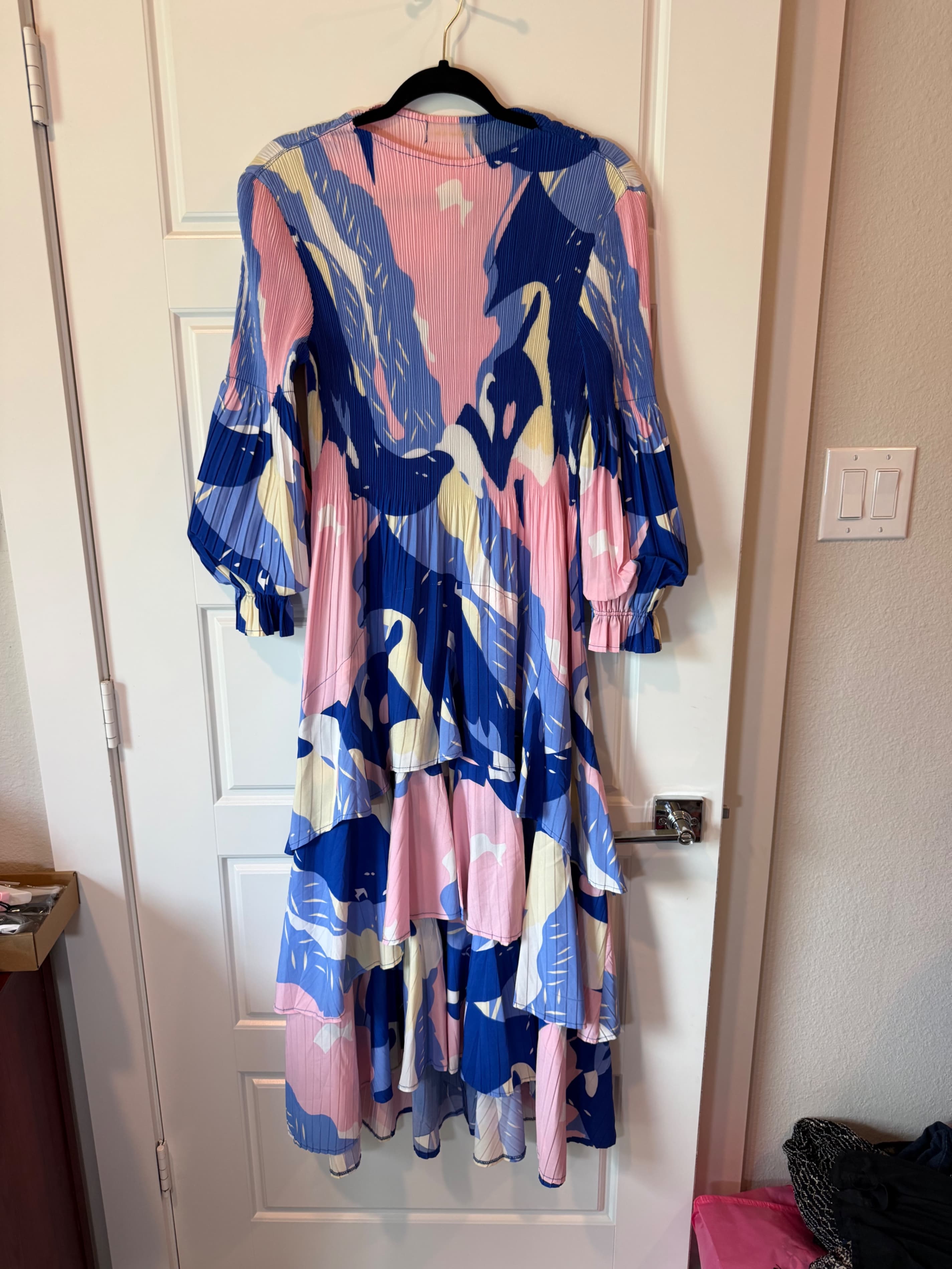 Oh So Modest Pleated Maxi Dress Multicolor