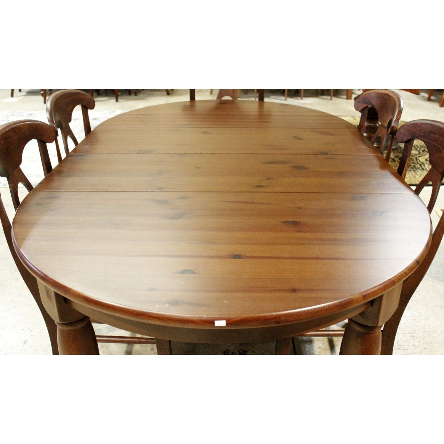 Dark Pine Dining Table w/6 Chairs - Dark Finish - Thumbnail 3