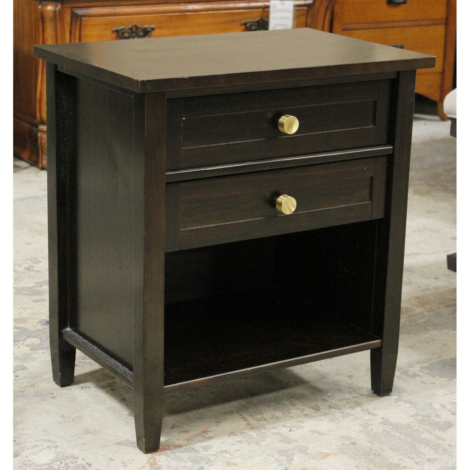 2 Drawer Nightstand - Dark Finish - Thumbnail 3
