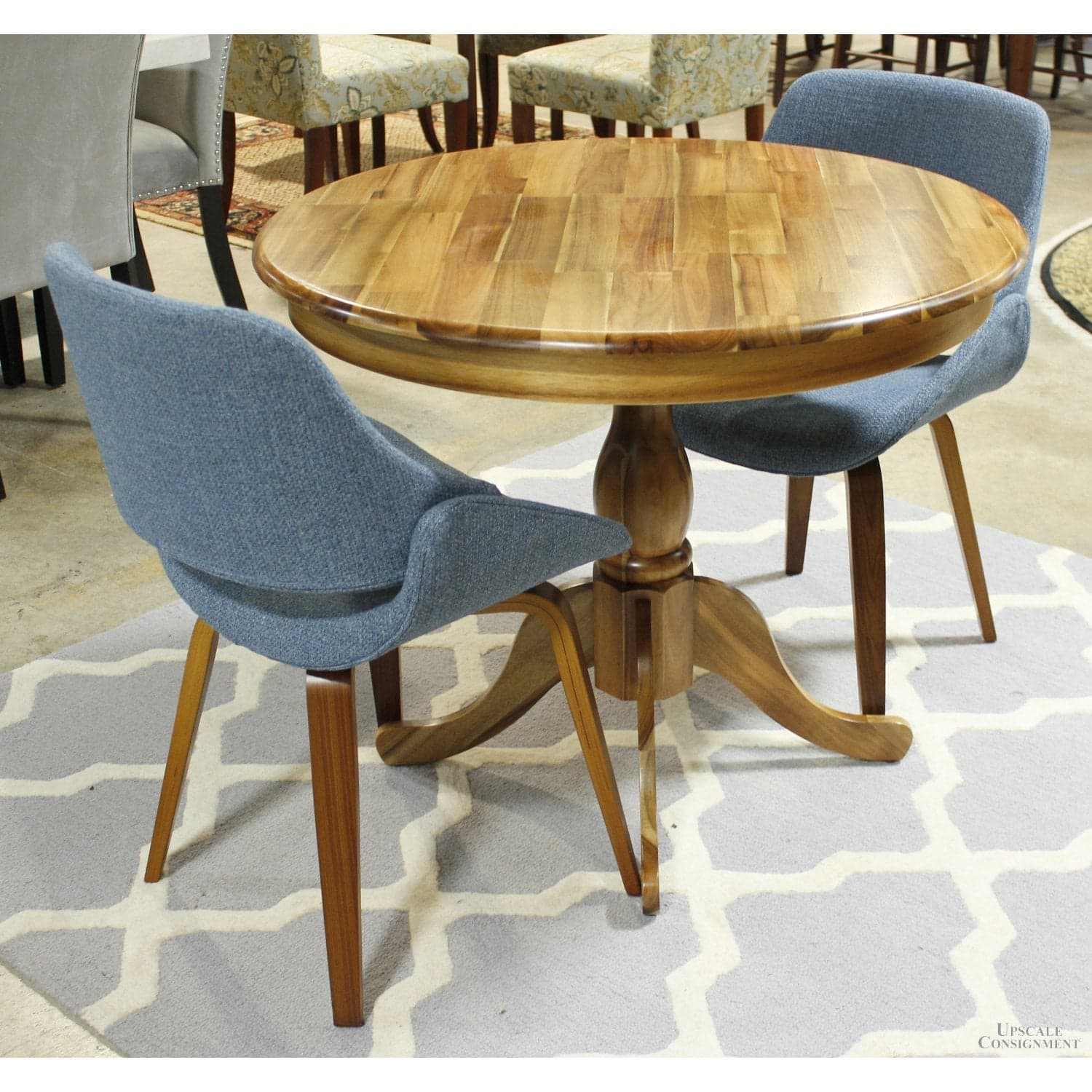 Dinette Table W/2 Blue Chairs - Thumbnail 2