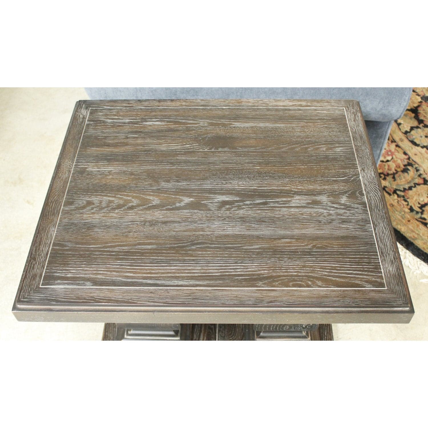 Bassett Black Double Pedestal End Table - Black - Thumbnail 3