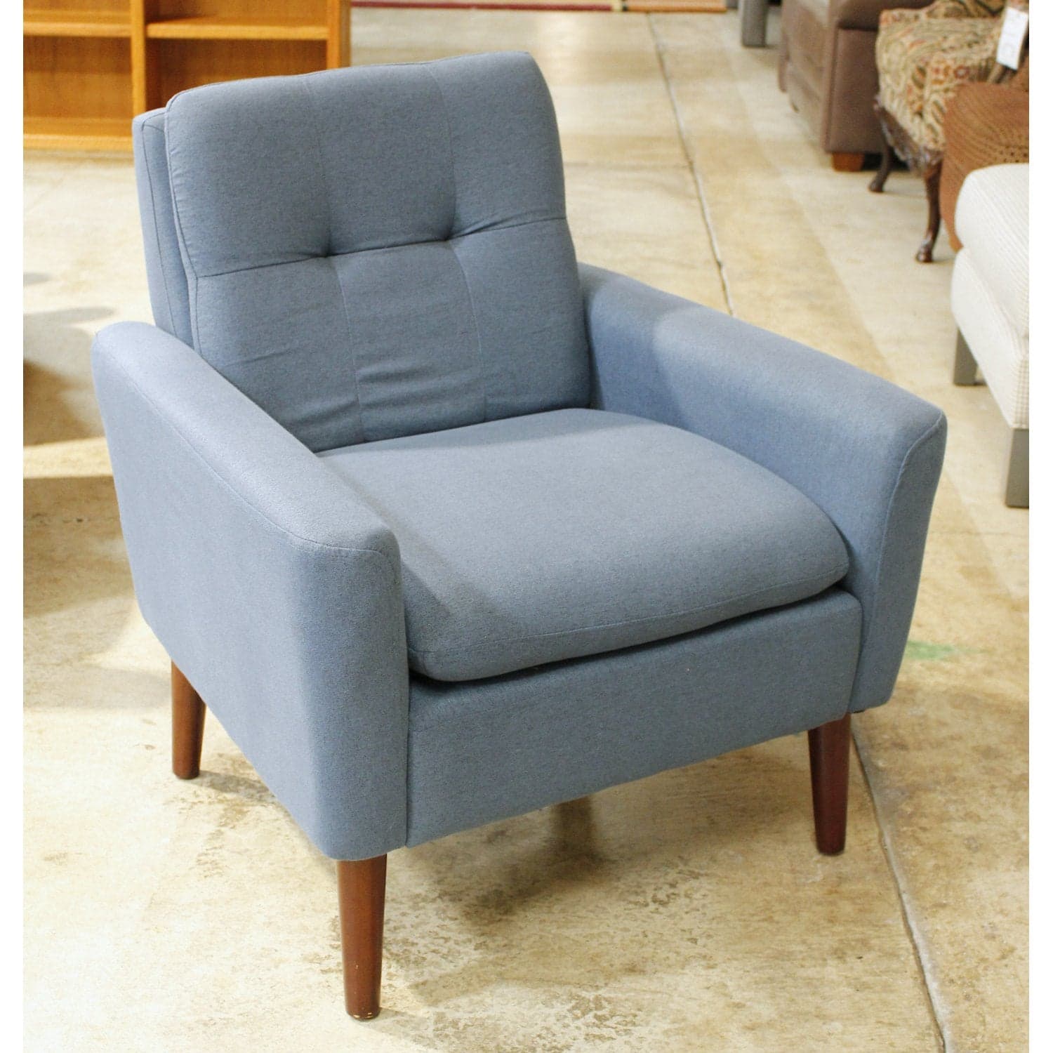 Blue Modern Arm Chair - Blue - Thumbnail 2