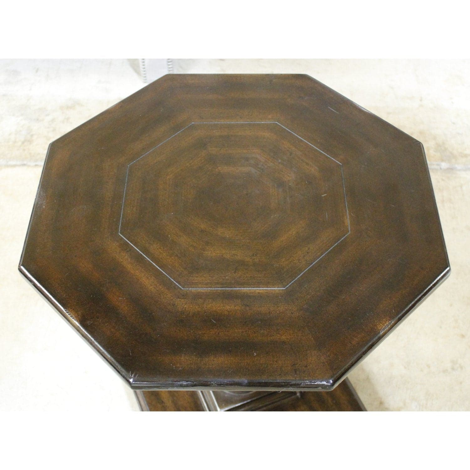 Ashley Octagonal End Table - Dark Brown - Thumbnail 2