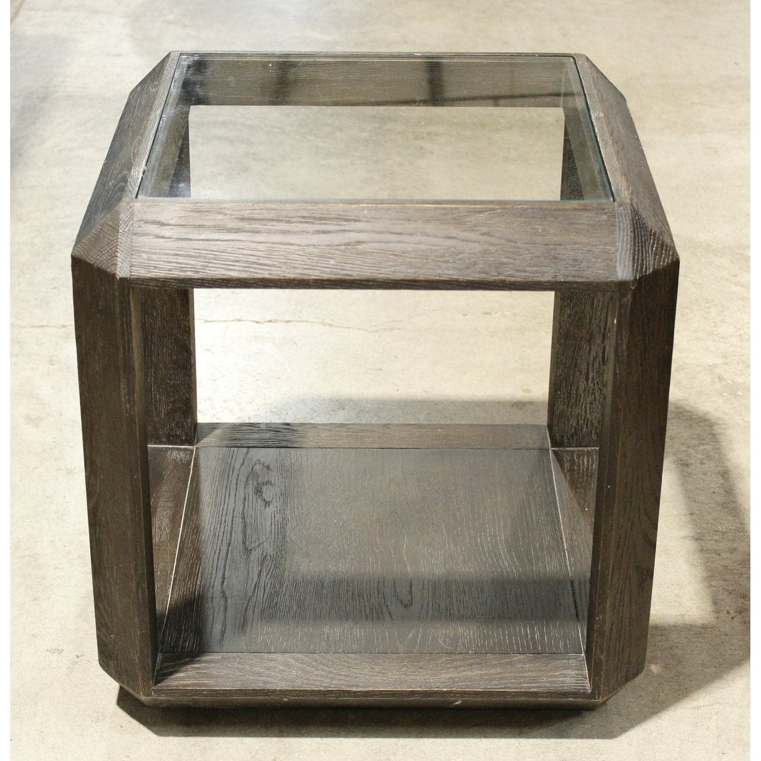 Restoration Hardware 'Grand Framed' Square Side Table - Dark Gray - Thumbnail 2