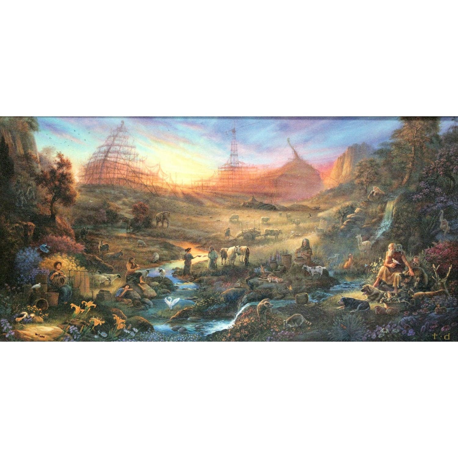 Framed Limited Edition Print on Canvas "The Commission" by Tom DuBois - Thumbnail 2
