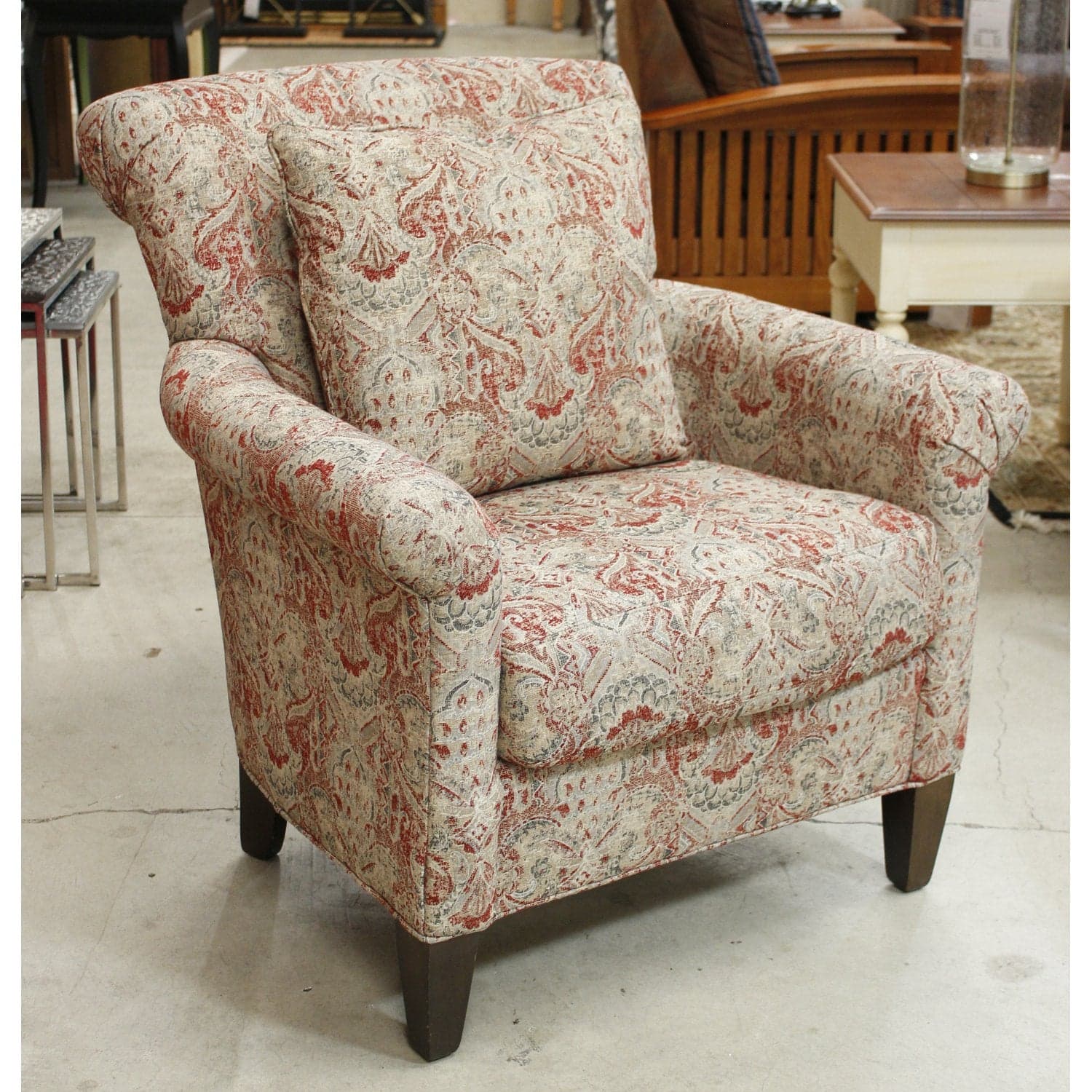 King Hickory Patterned Club Chair - Multi-Color - Thumbnail 2