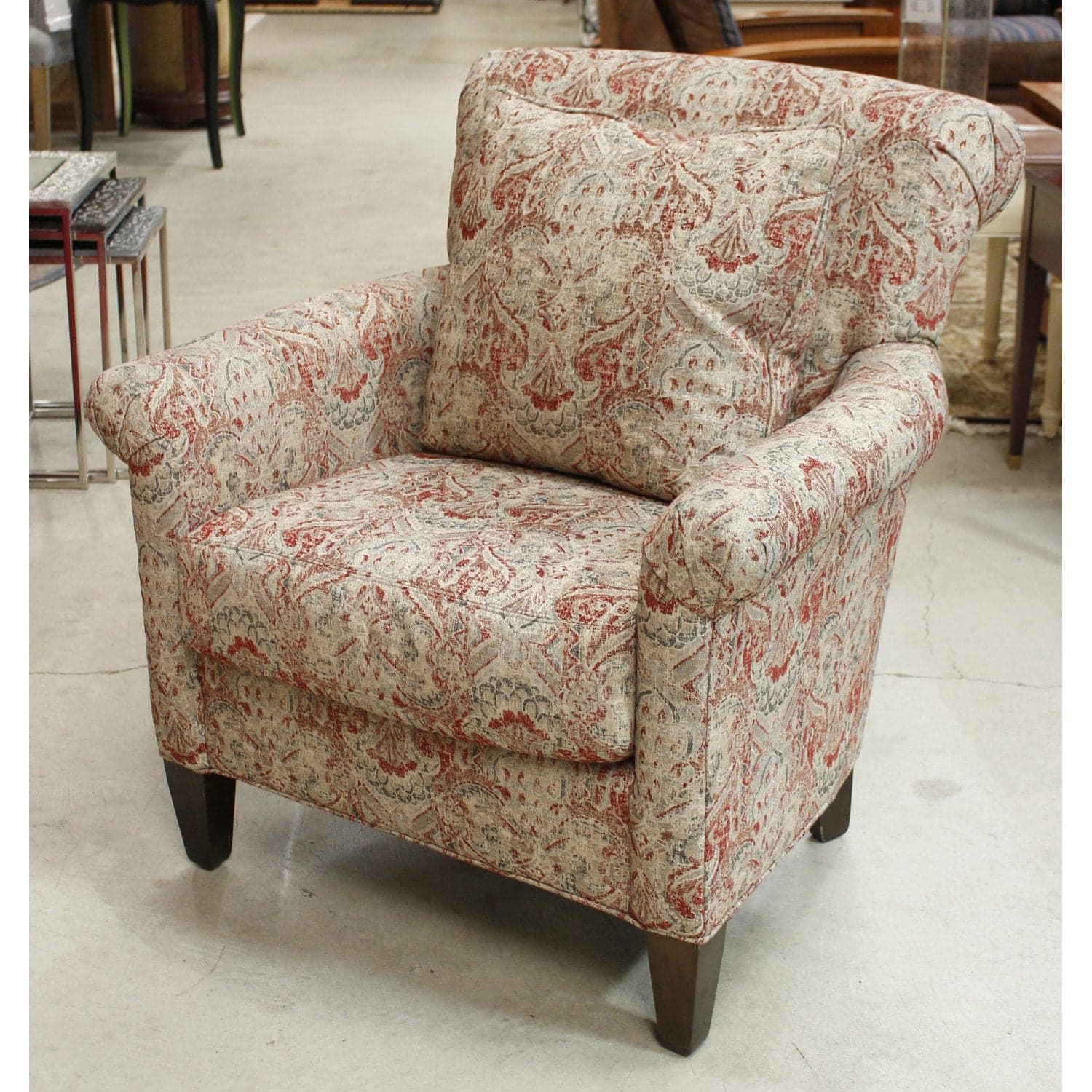 King Hickory Patterned Club Chair - Multi-Color - Thumbnail 3