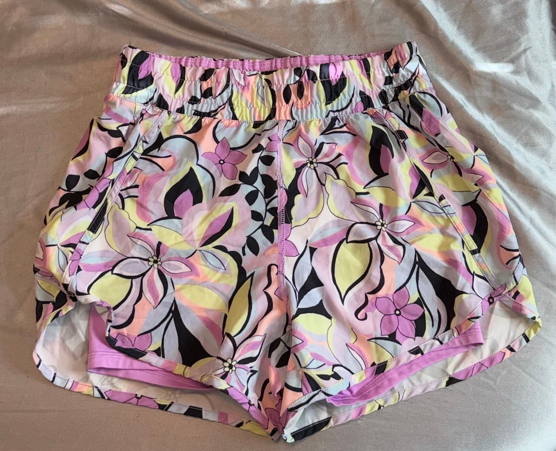 Avia Floral Running Shorts Size S Multicolor - Thumbnail 2