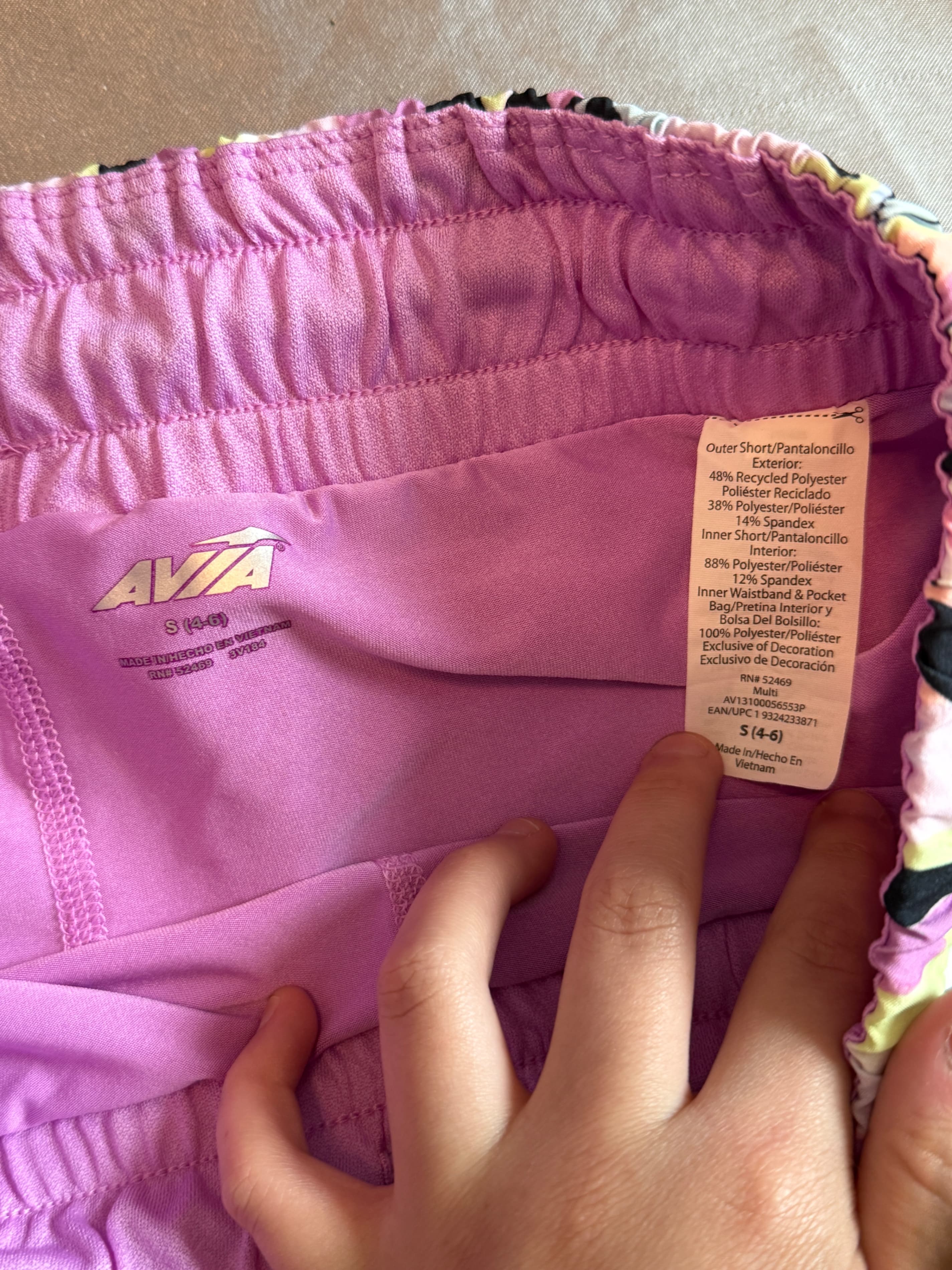 Avia Floral Running Shorts Size S Multicolor - Thumbnail 4