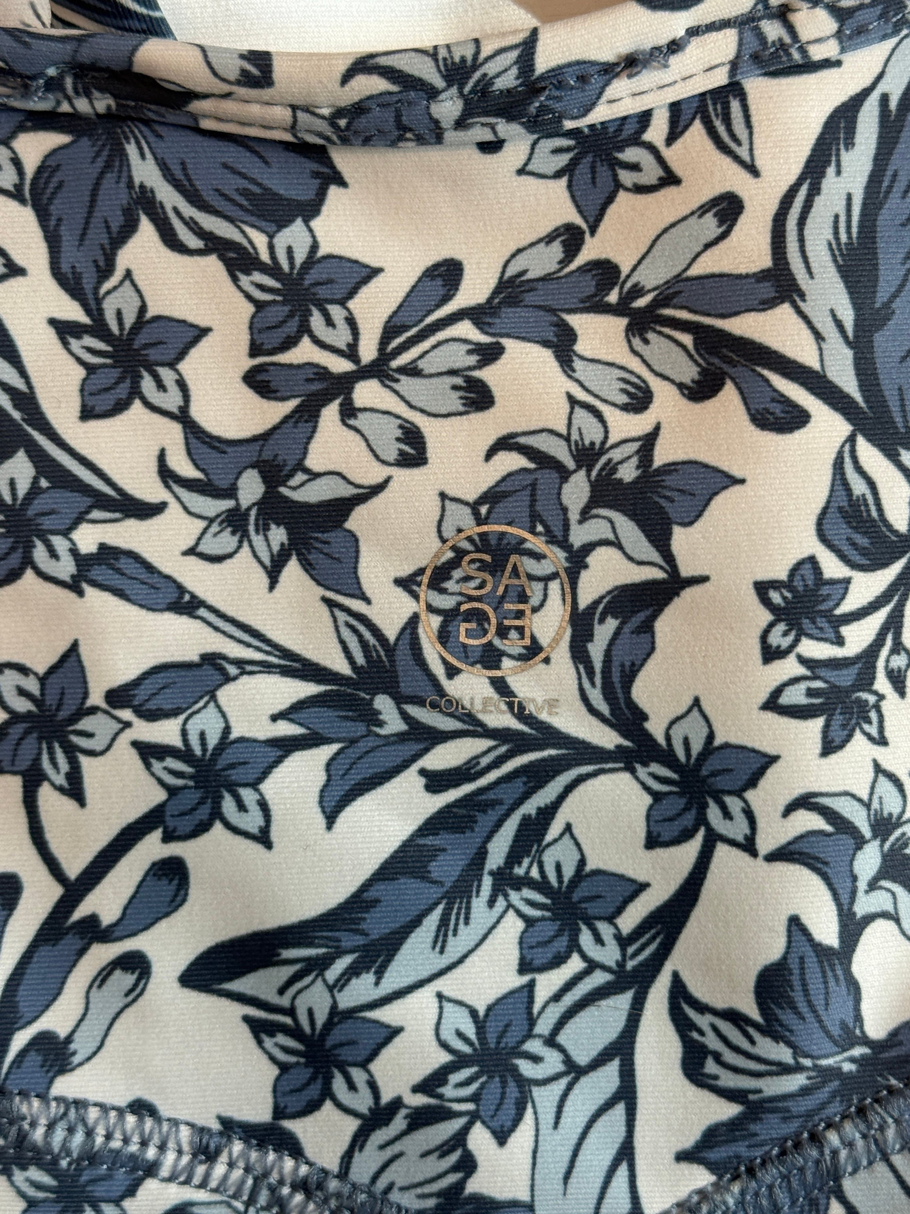 Sage Collective Floral Print Bodysuit Size S - Thumbnail 4