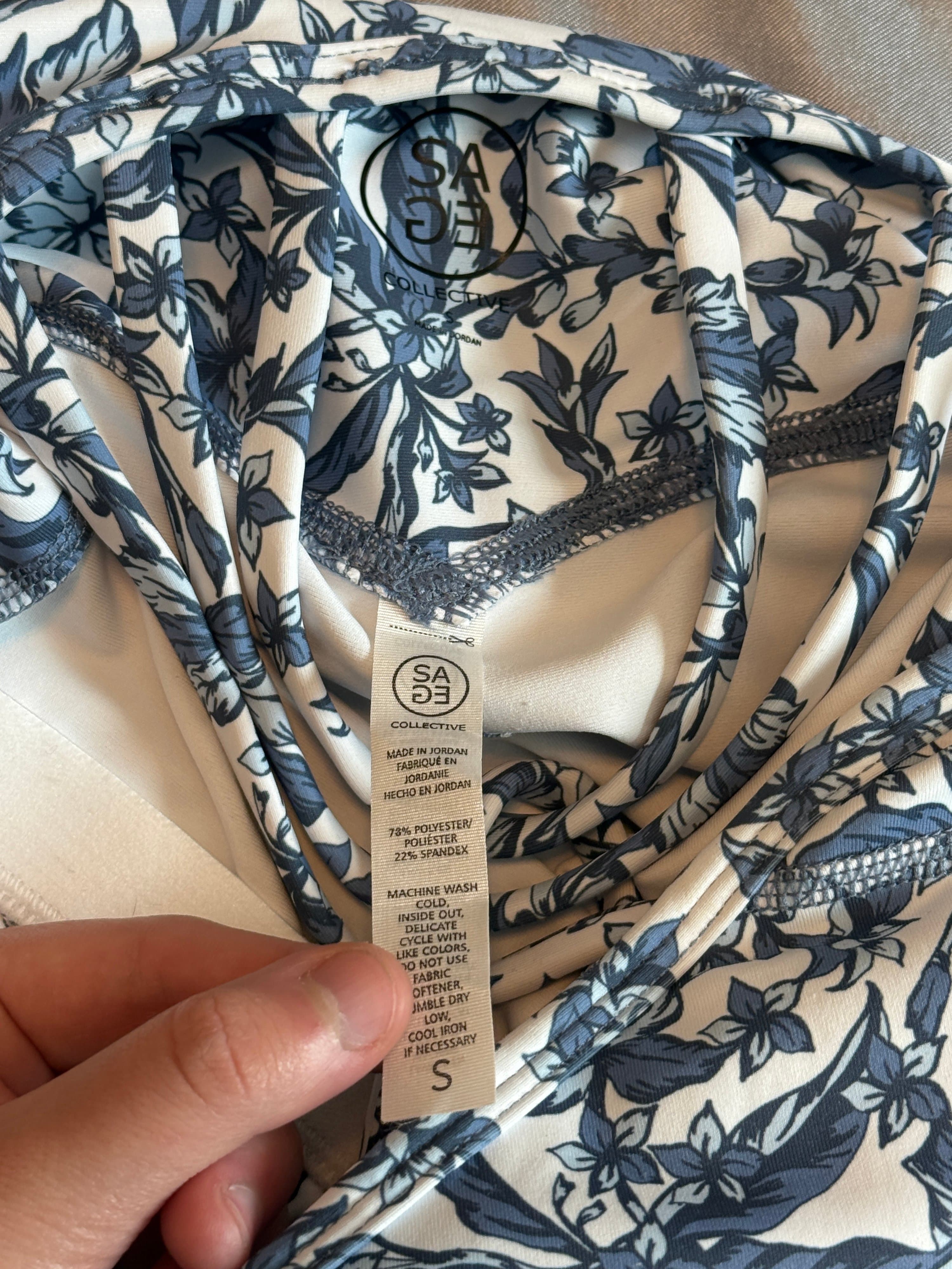 Sage Collective Floral Print Bodysuit Size S - Thumbnail 5