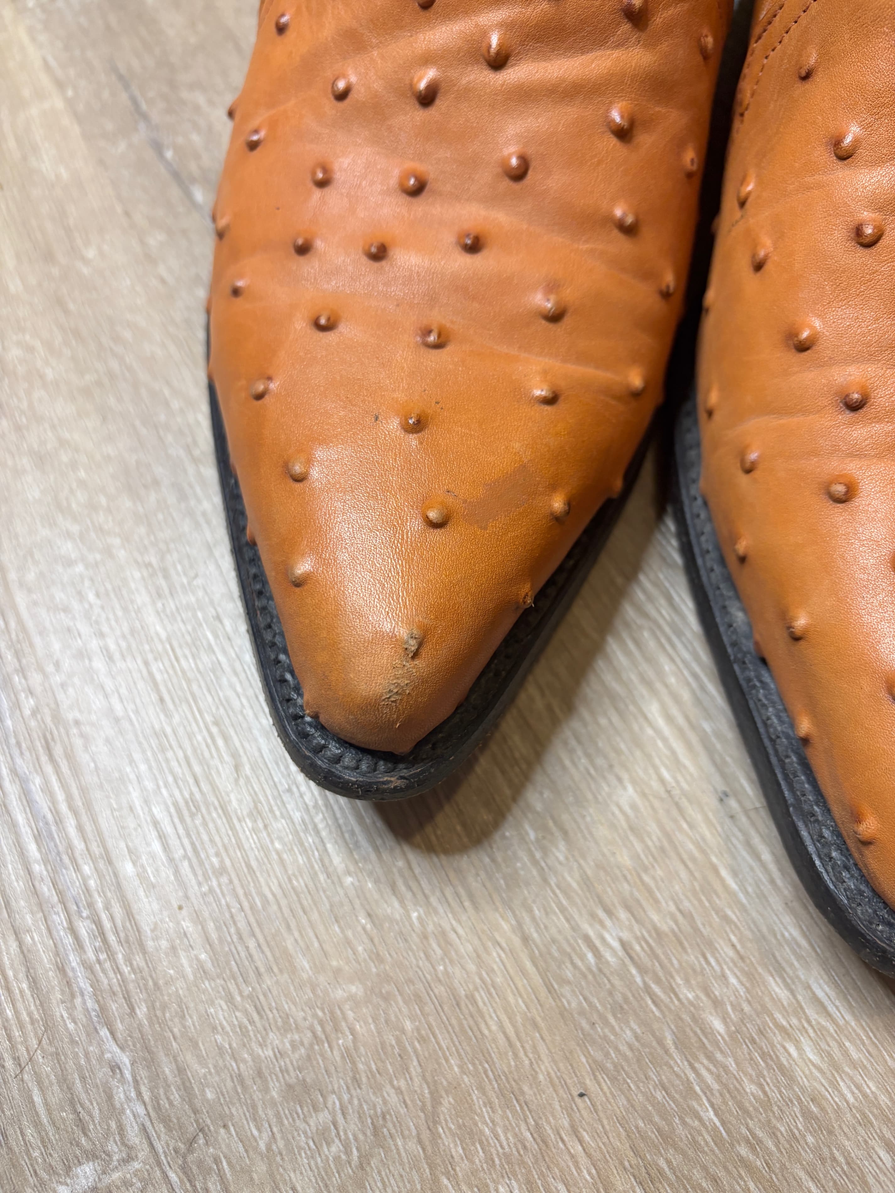 El Besserro Ostrich Leather Boots Size 29 (10 Men's) - Thumbnail 4