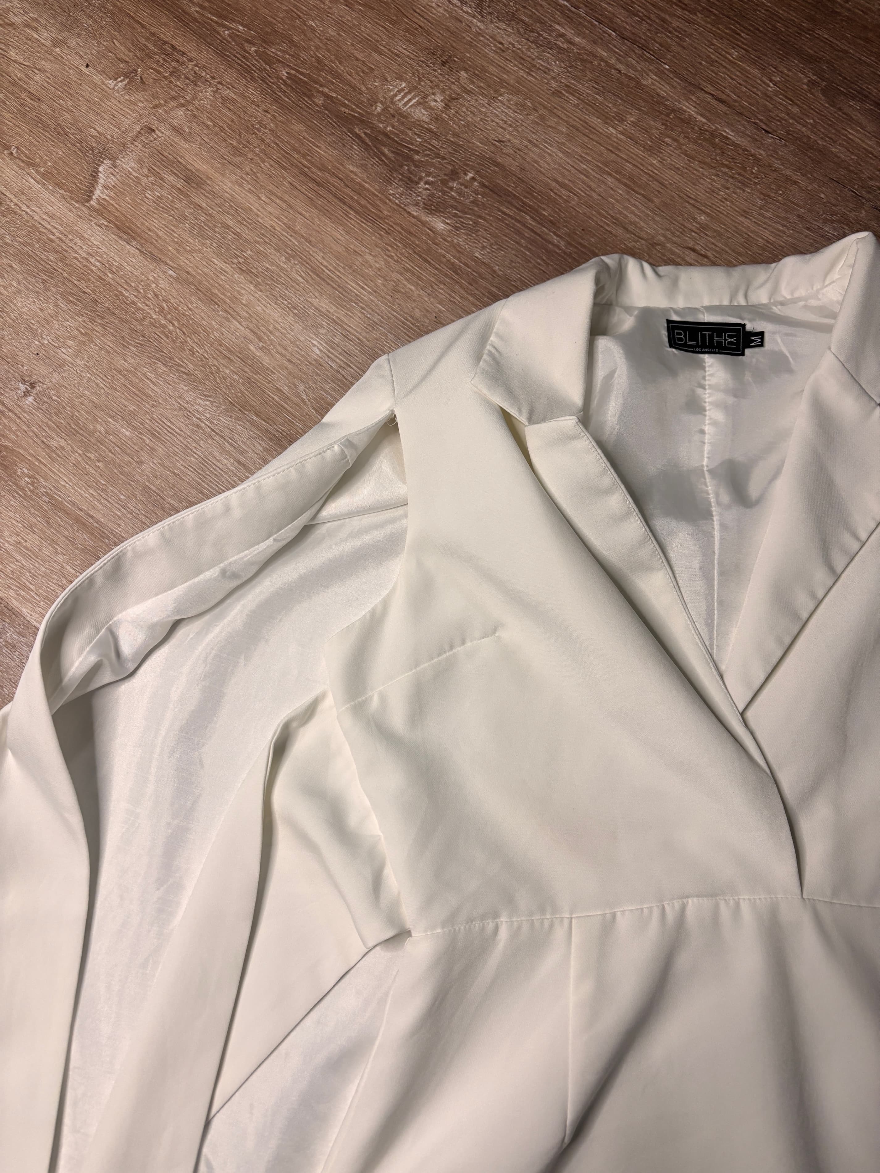 Blithe Women's White Blazer Jacket Size M - Thumbnail 2