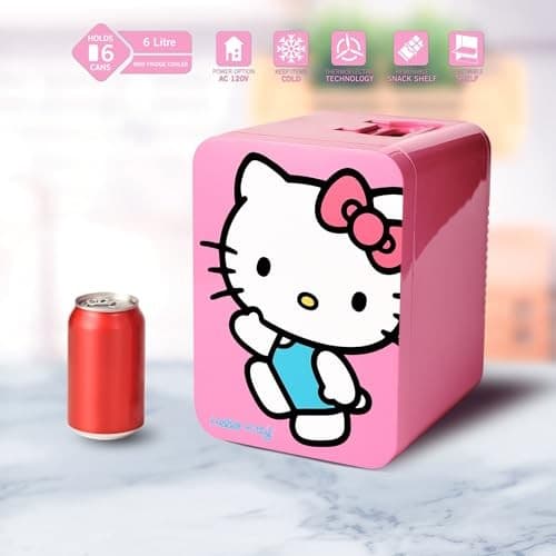 Hello Kitty Mini Pink Fridge 4L 6 Can • New in box - Thumbnail 4