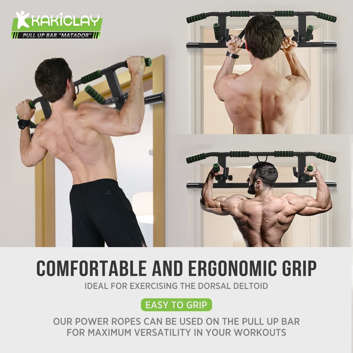 Kakiclay Pull Up Bar Doorway Heavy Duty 440 lbs - Thumbnail 3