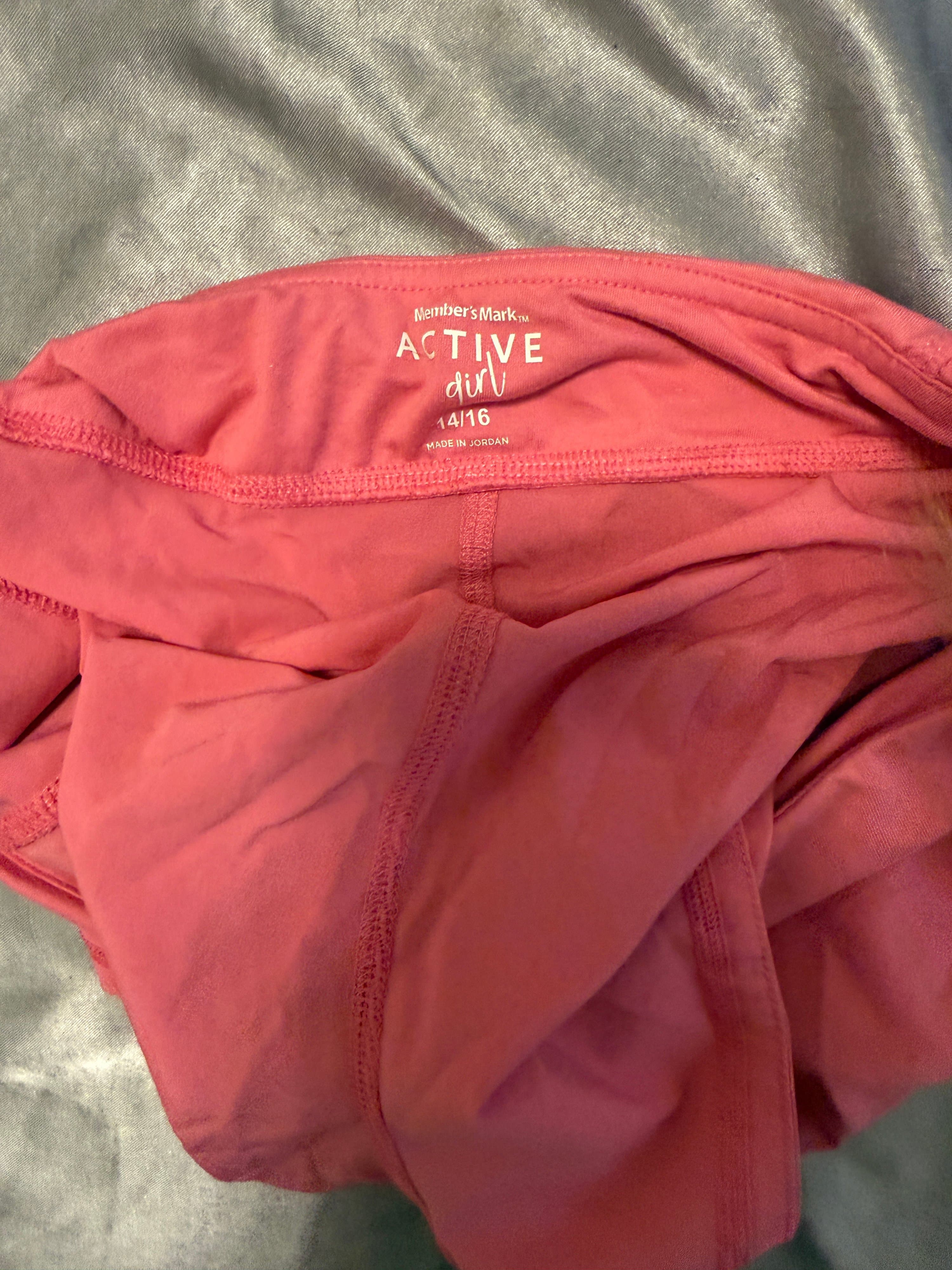 Pink Member's Mark Active Girl Shorts Size 14-16 - Thumbnail 4