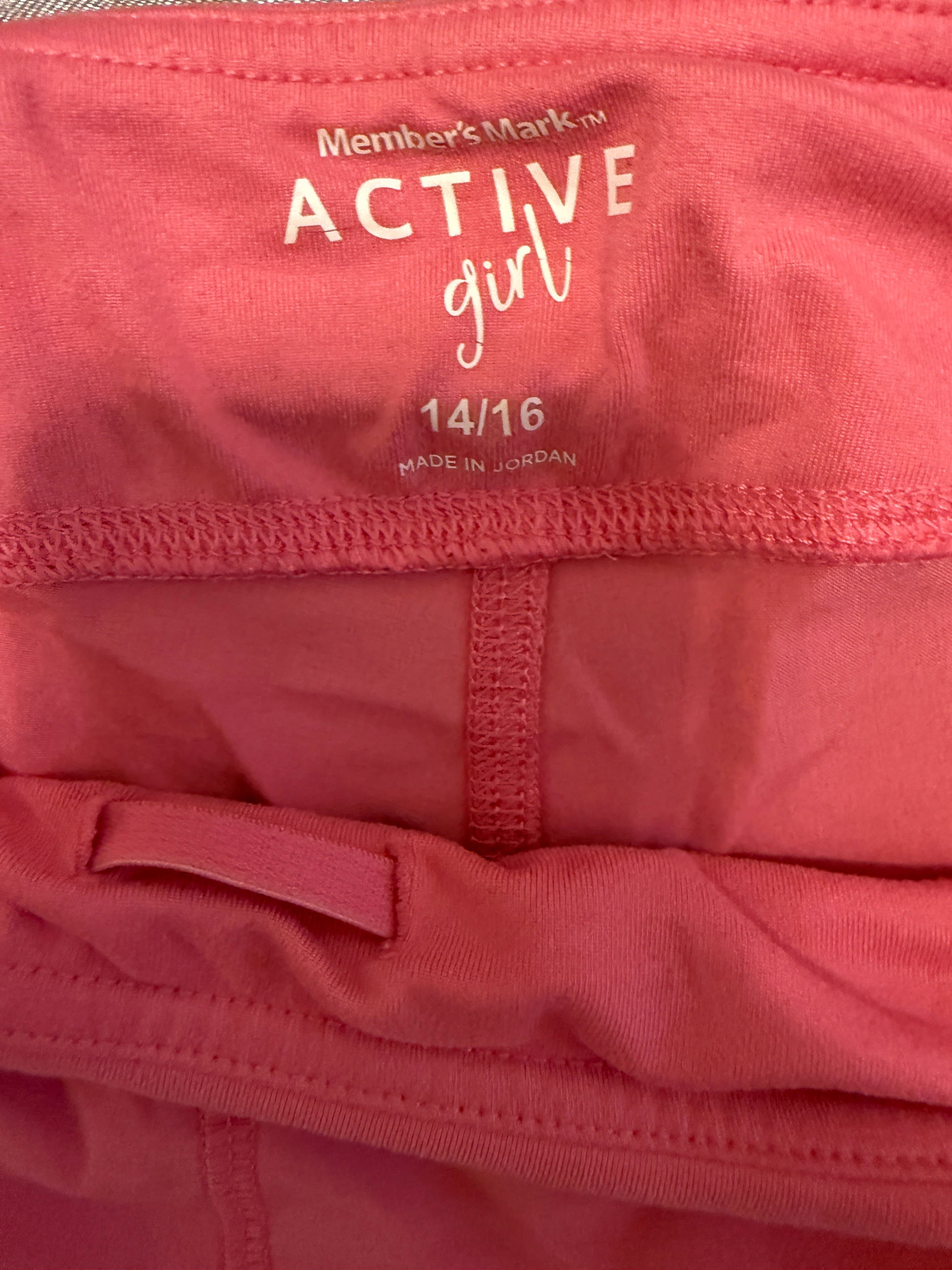 Pink Member's Mark Active Girl Shorts Size 14-16 - Thumbnail 5