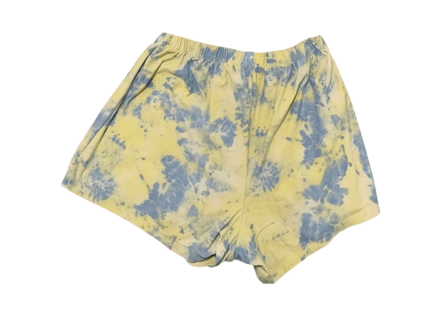 SO Tie-Dye Shorts Size S Yellow Blue - Thumbnail 2