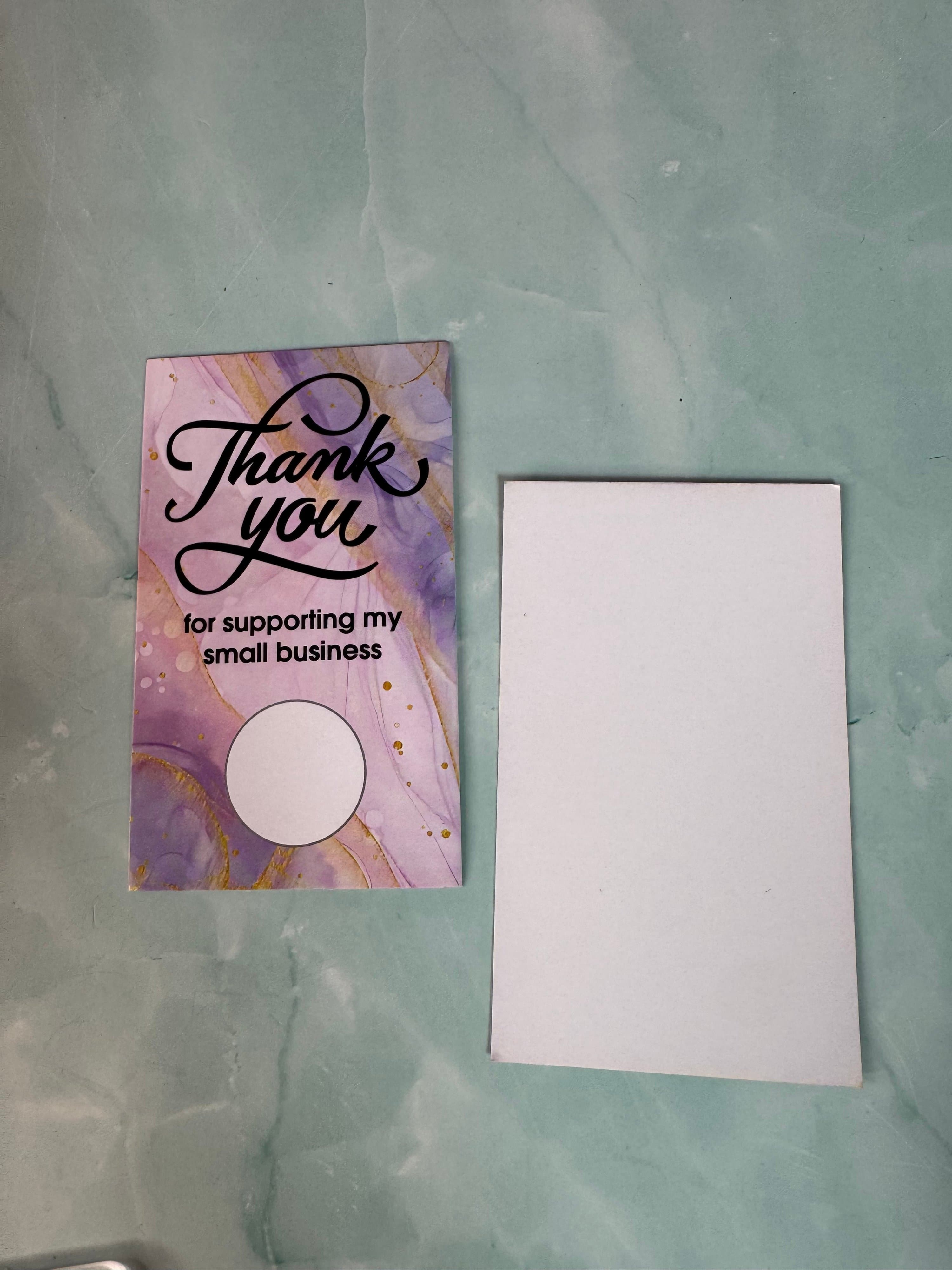 ★ 50 Thank You Scratch-Off Cards Small Business Customer Appreciation, n.  Nm