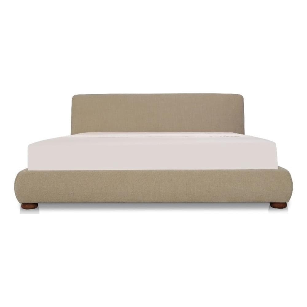 Moe's Home Collection Beau Storage Beds Fabric Beige Queen - Thumbnail 2