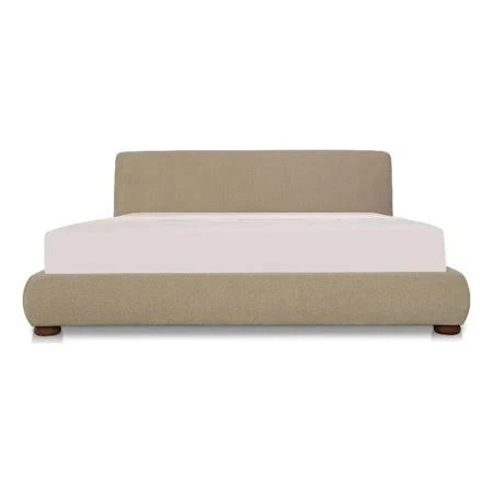 Moe's Home Collection Beau Storage Beds Fabric Beige Queen - Thumbnail 3