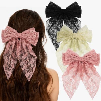 Salon Hair Clip Bow - Wild Fable™ Lavender - Thumbnail 3