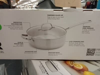 GreenPan Superior 5-quart Stainless Steel Saute Frying Pan - Thumbnail 3