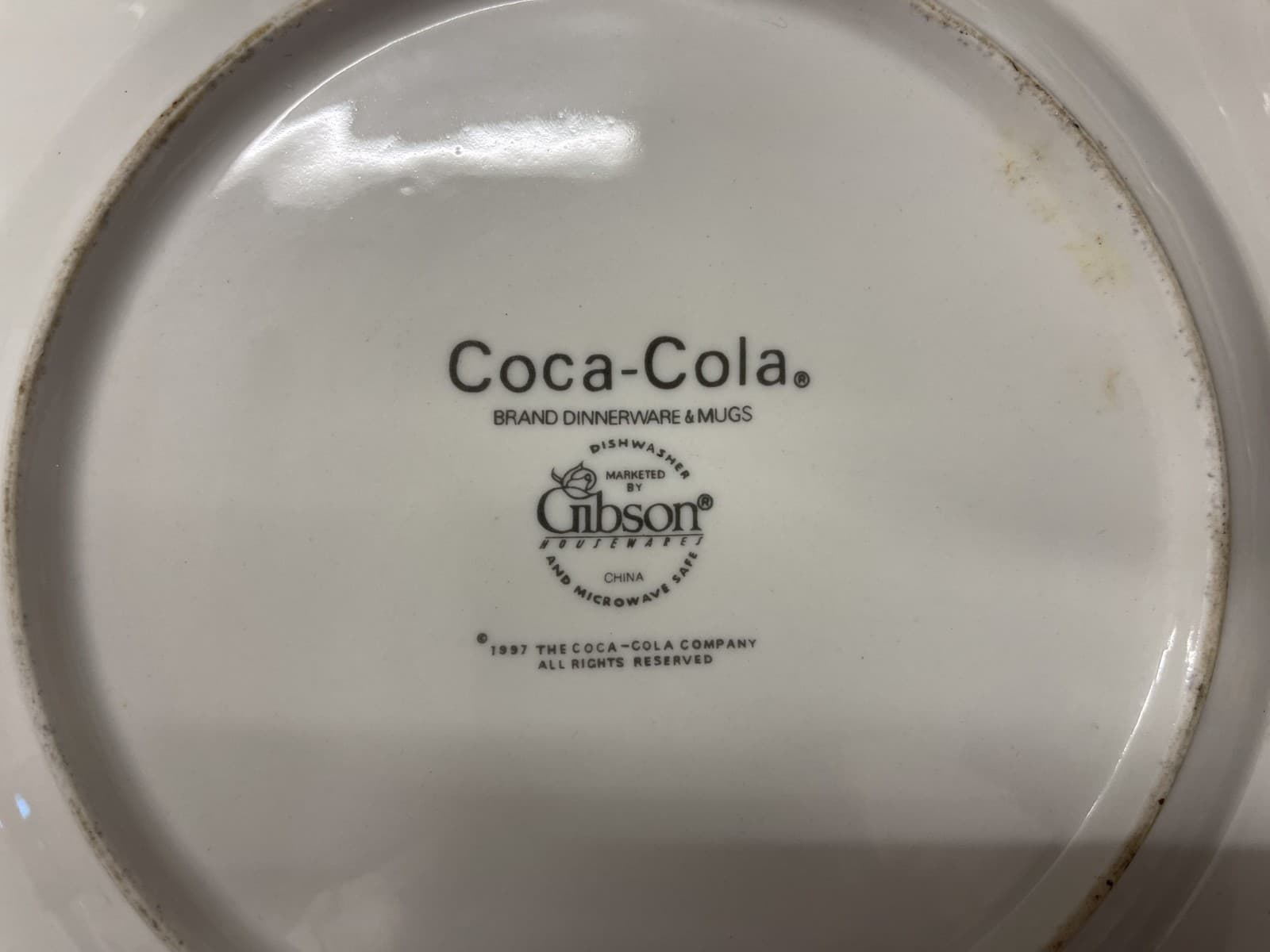 VINTAGE Lot Of 4 1997 Coca Cola Dinner Plates by Gibson Brand Red White 10.5” - Thumbnail 4